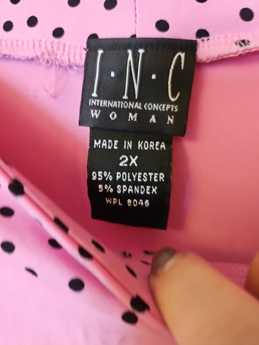 INC Women’s Summer Pink Blouse Stretchable Size 2X NWOT