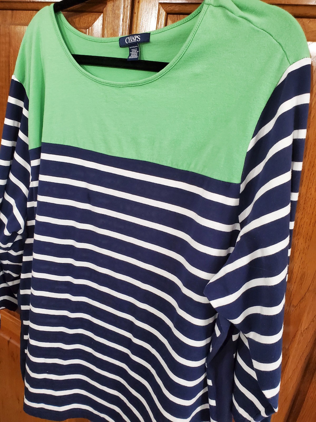 Chaps Women’s 3/4 Length Sleeve Tee Shirt Size 3X