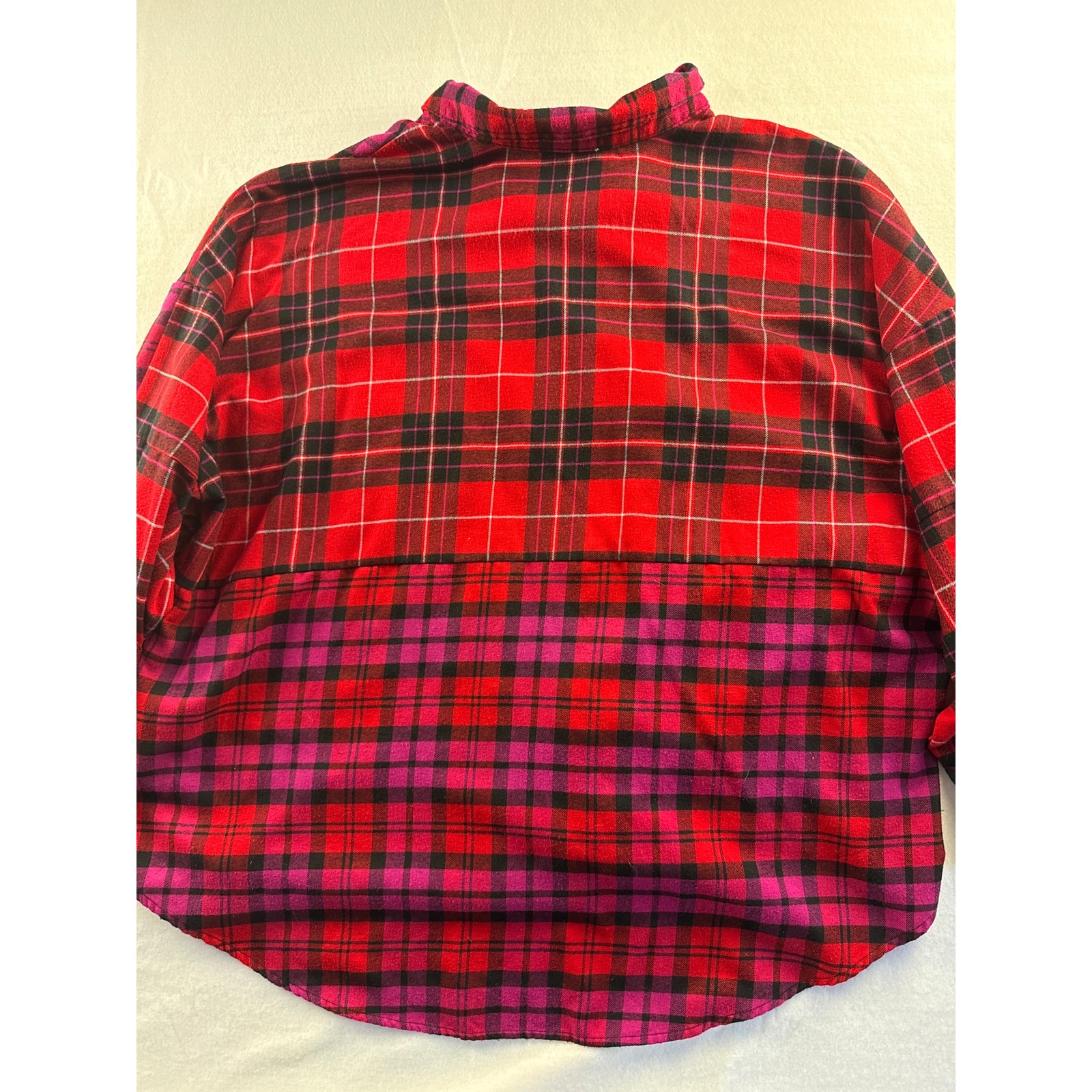 Women’s studio park Pink & Red Checkered Button up Sz 2X