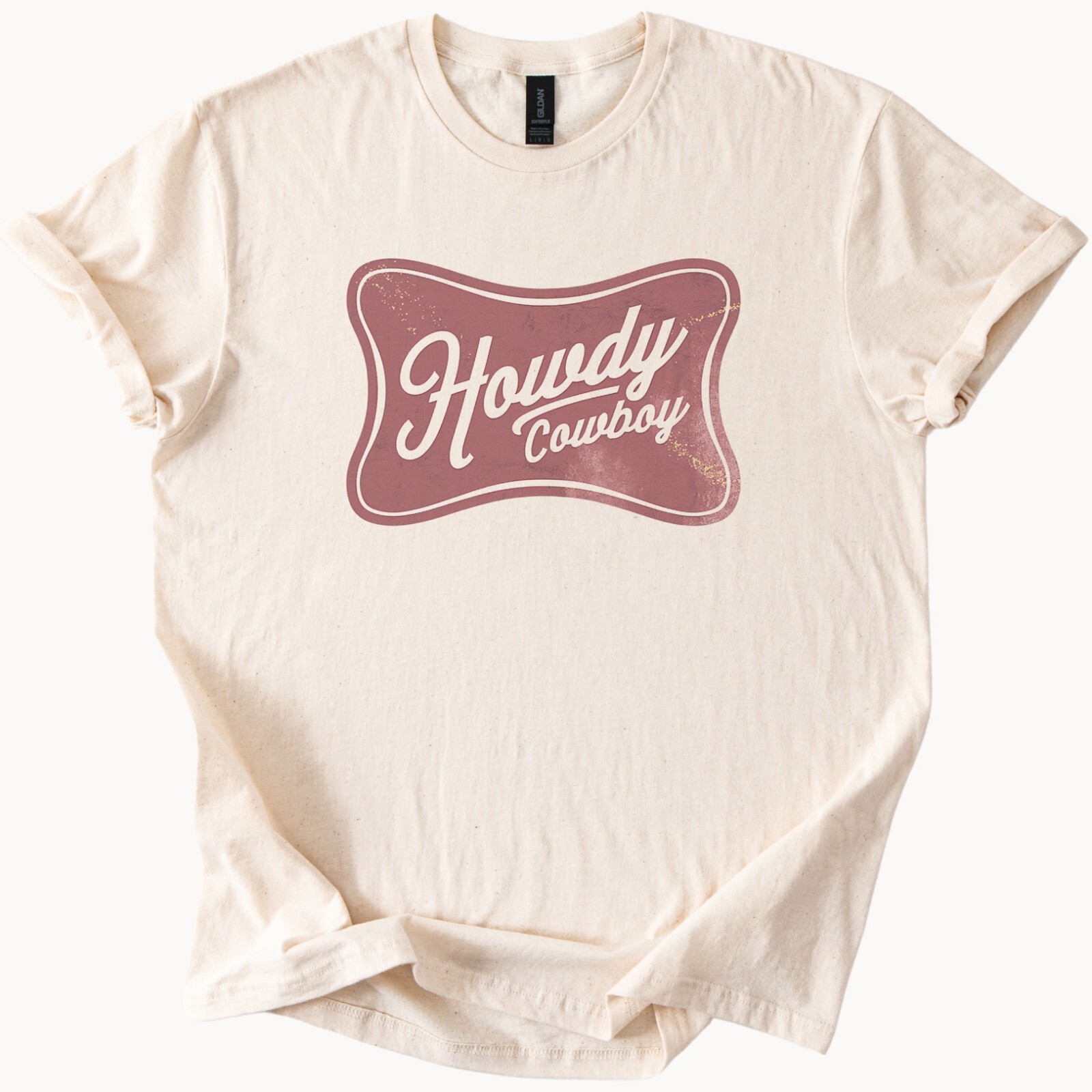 Howdy Cowboy Western Rodeo Graphic Shirt Country Retro Style Soft Cotton Tee