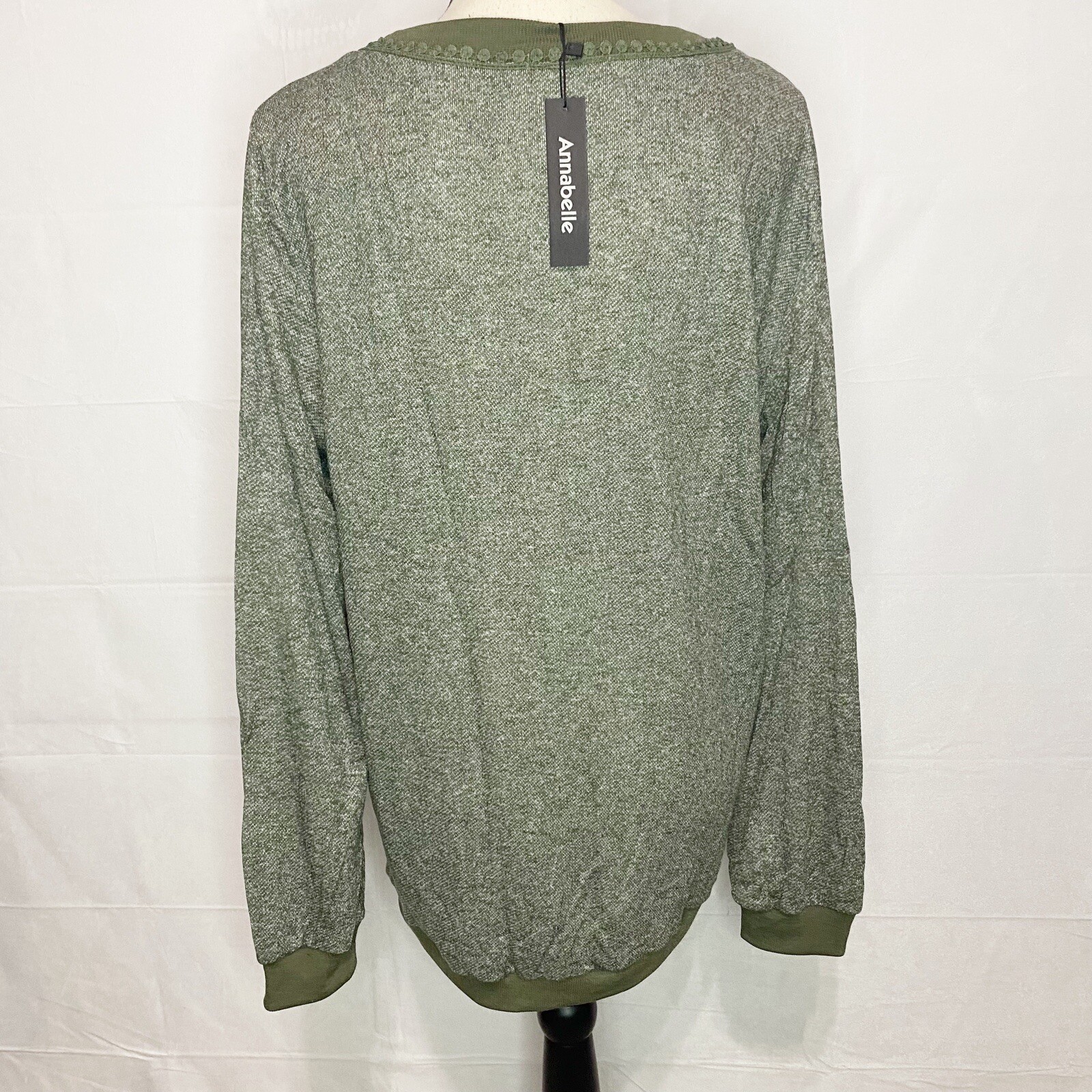 NWT Annabelle Green Embroidered Pullover Cottage Core Sz 2XL