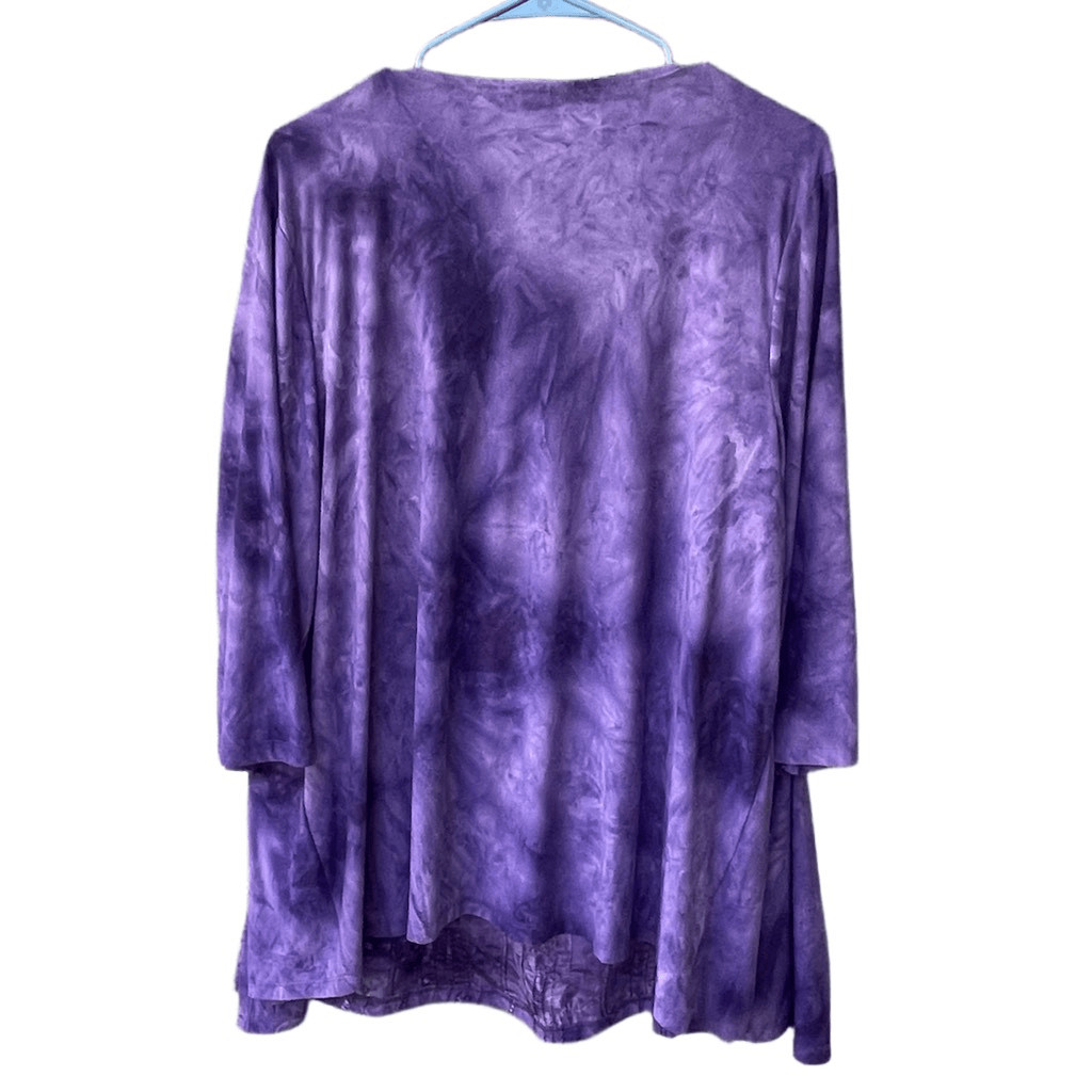 Catherines size 1X 18/20 purple sequined faux 2 piece set.