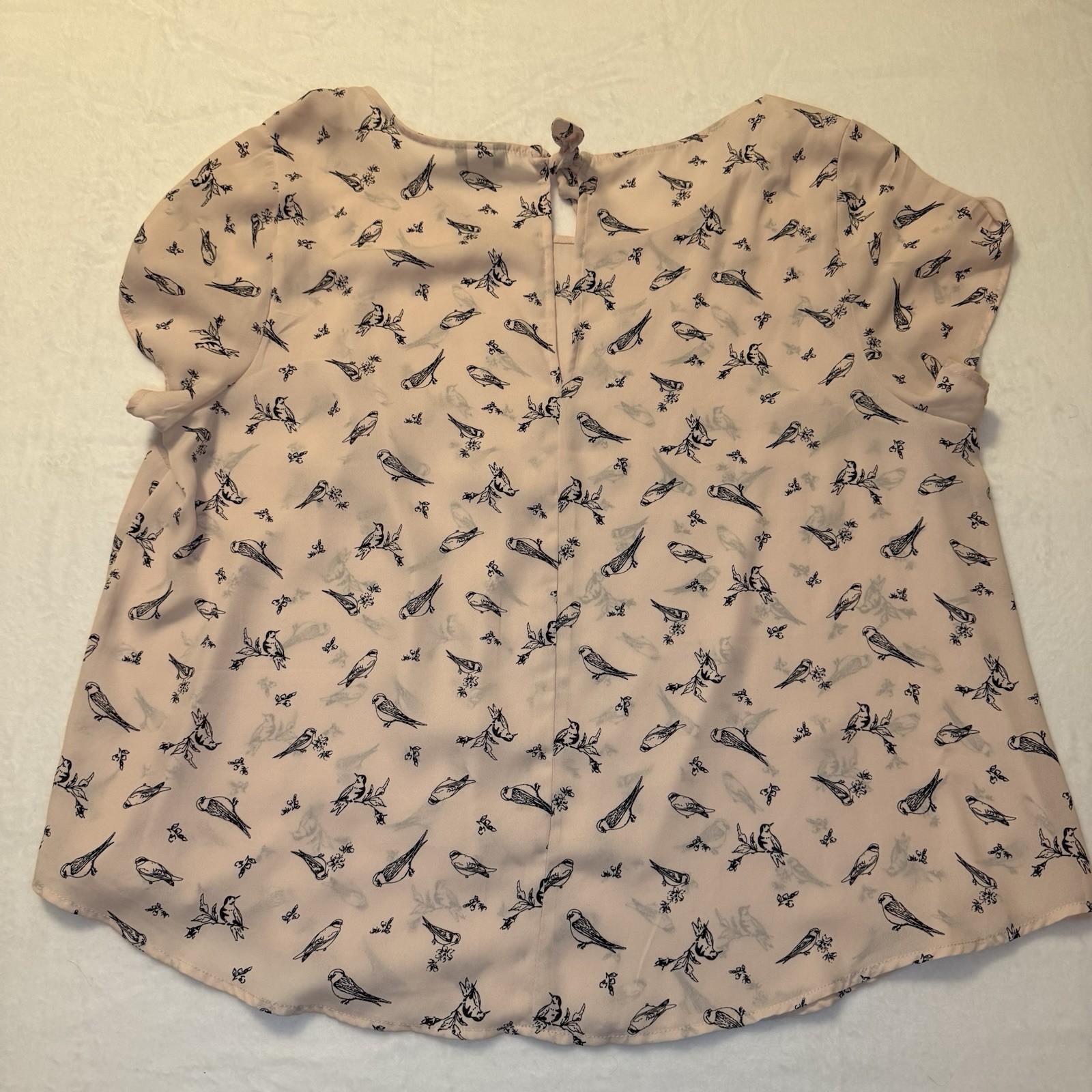 TORRID Blush and Black Bird Blouse 3x