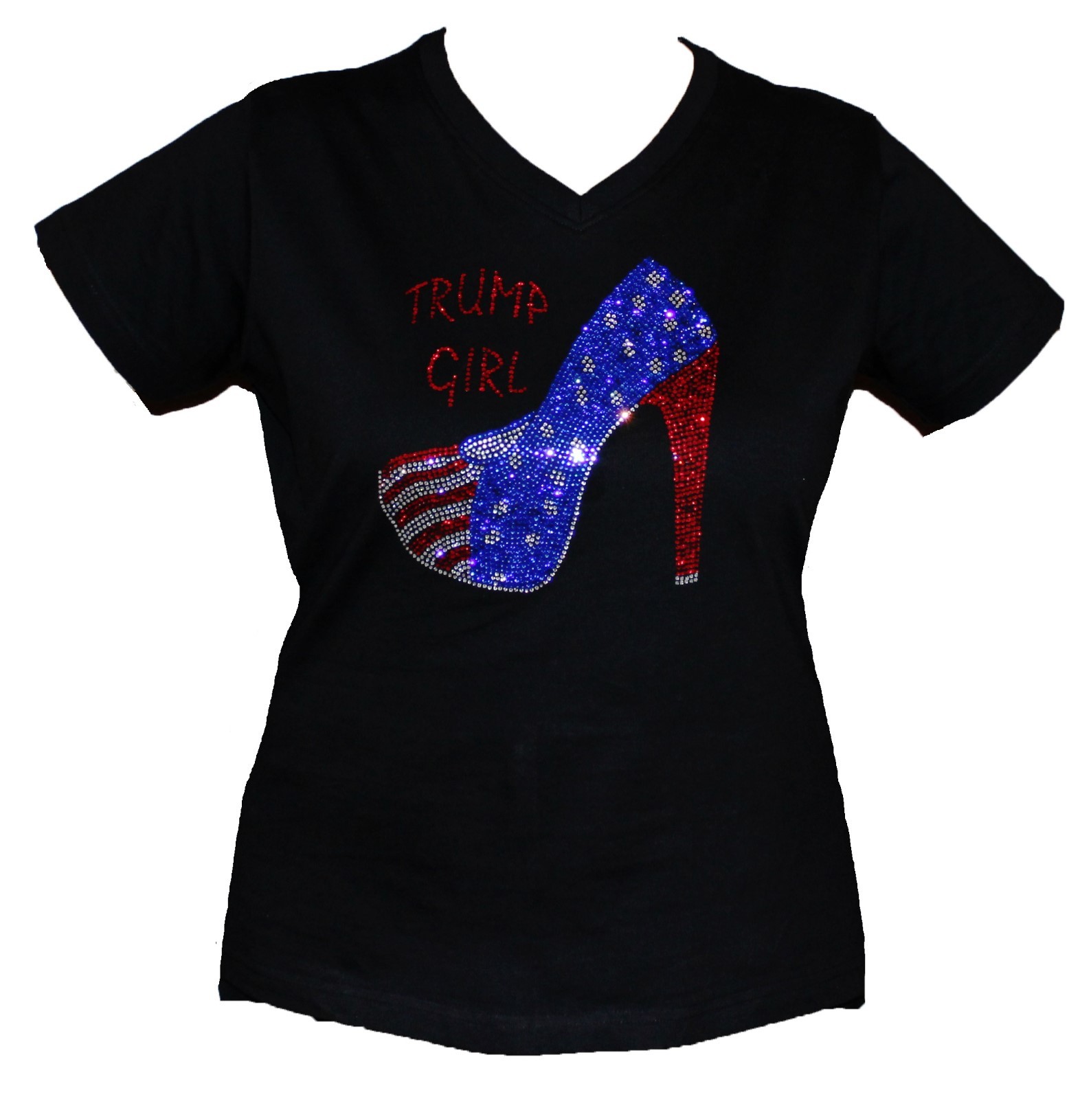 TRUMP RHINESTONE GIRL T-SHIRT BLING SHOE