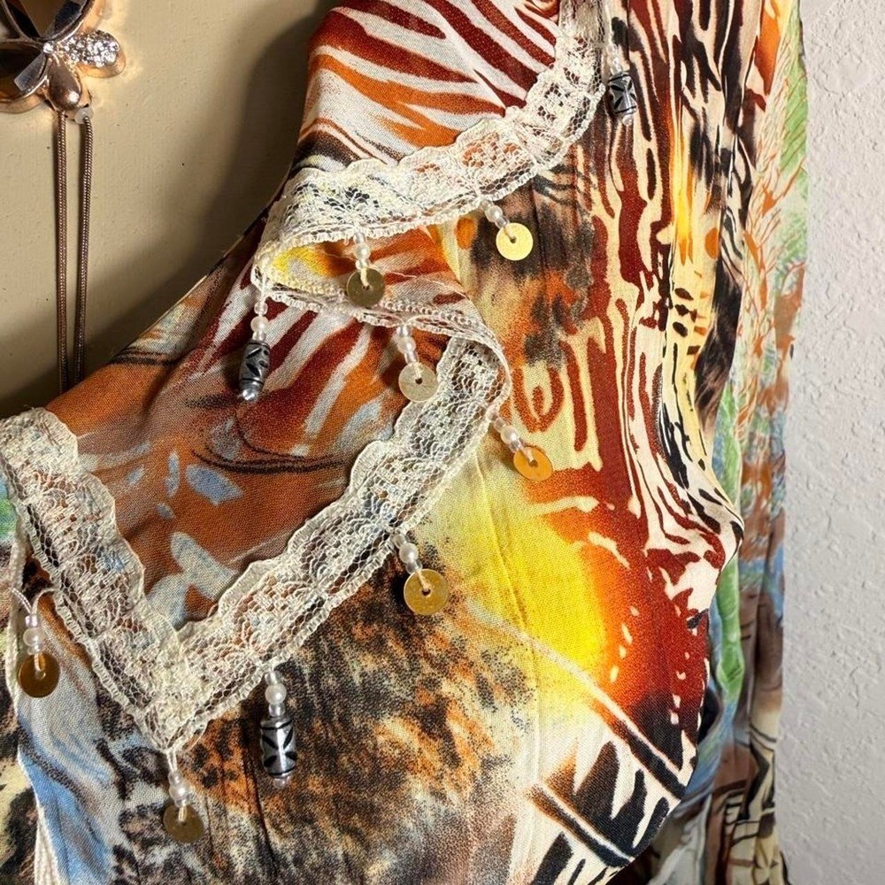 Unique Bay Studio long sleeve top with sequin and bead detailing