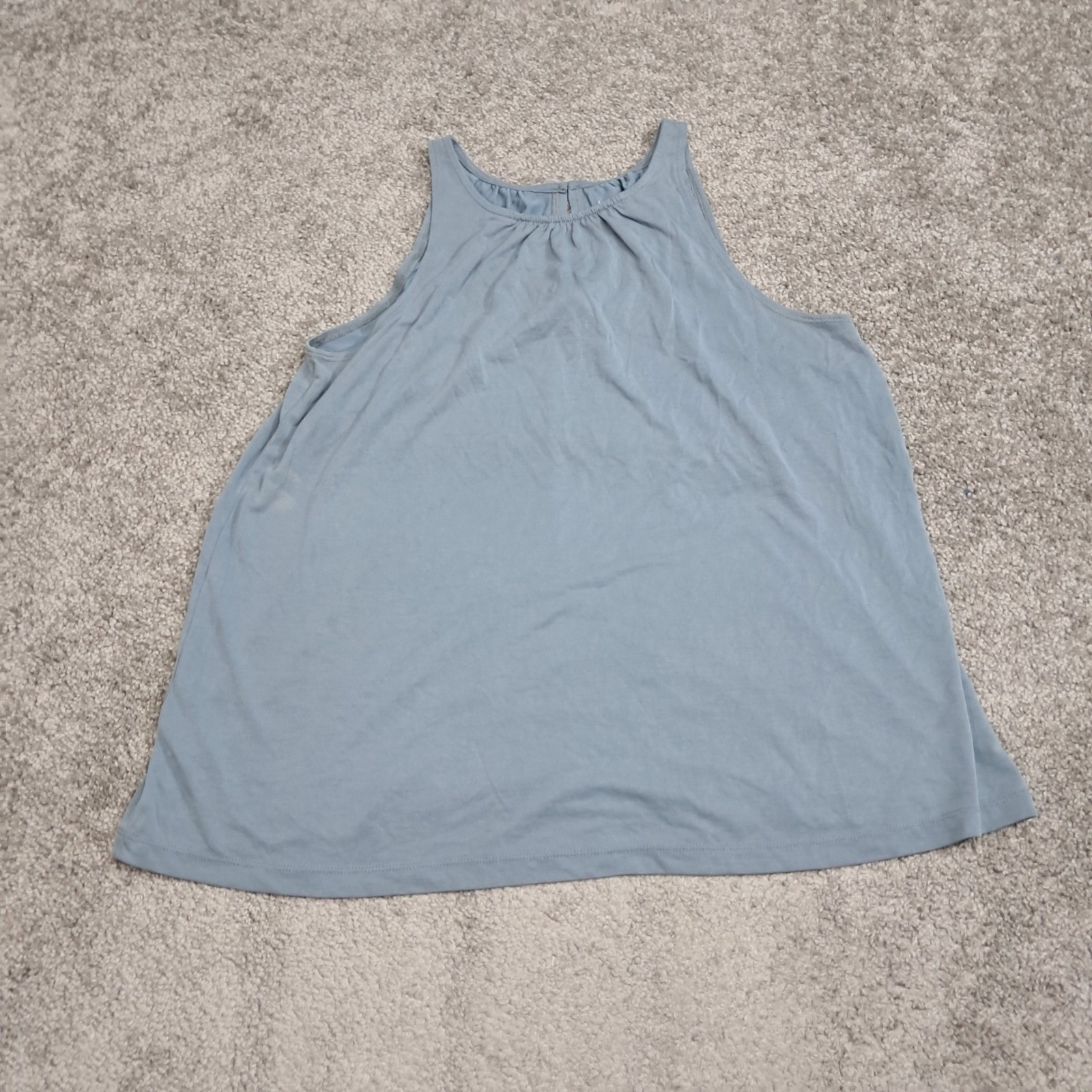 LOFT Outlet Womens Blue Modal Blend High Neck Sleeveless Tank Top Size M 495090