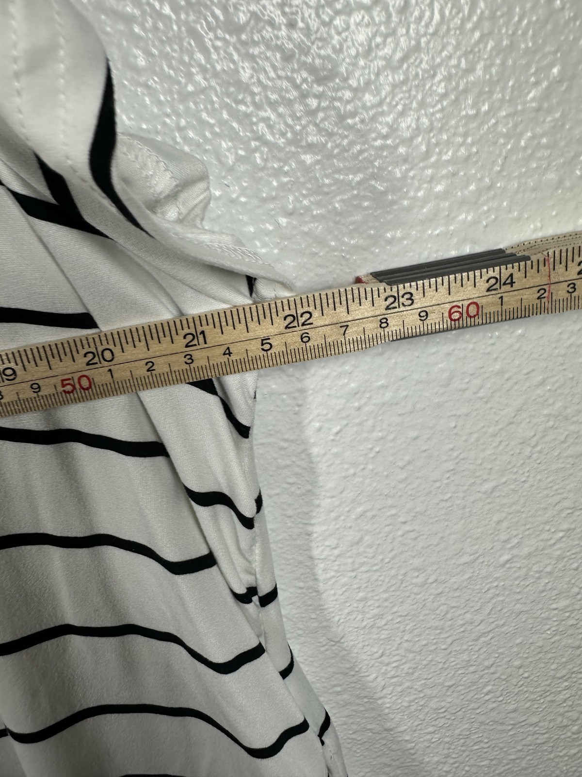 Lark + Grey Shirt Womens 2XL White Black Striped Short Sleeve Stretch Casual