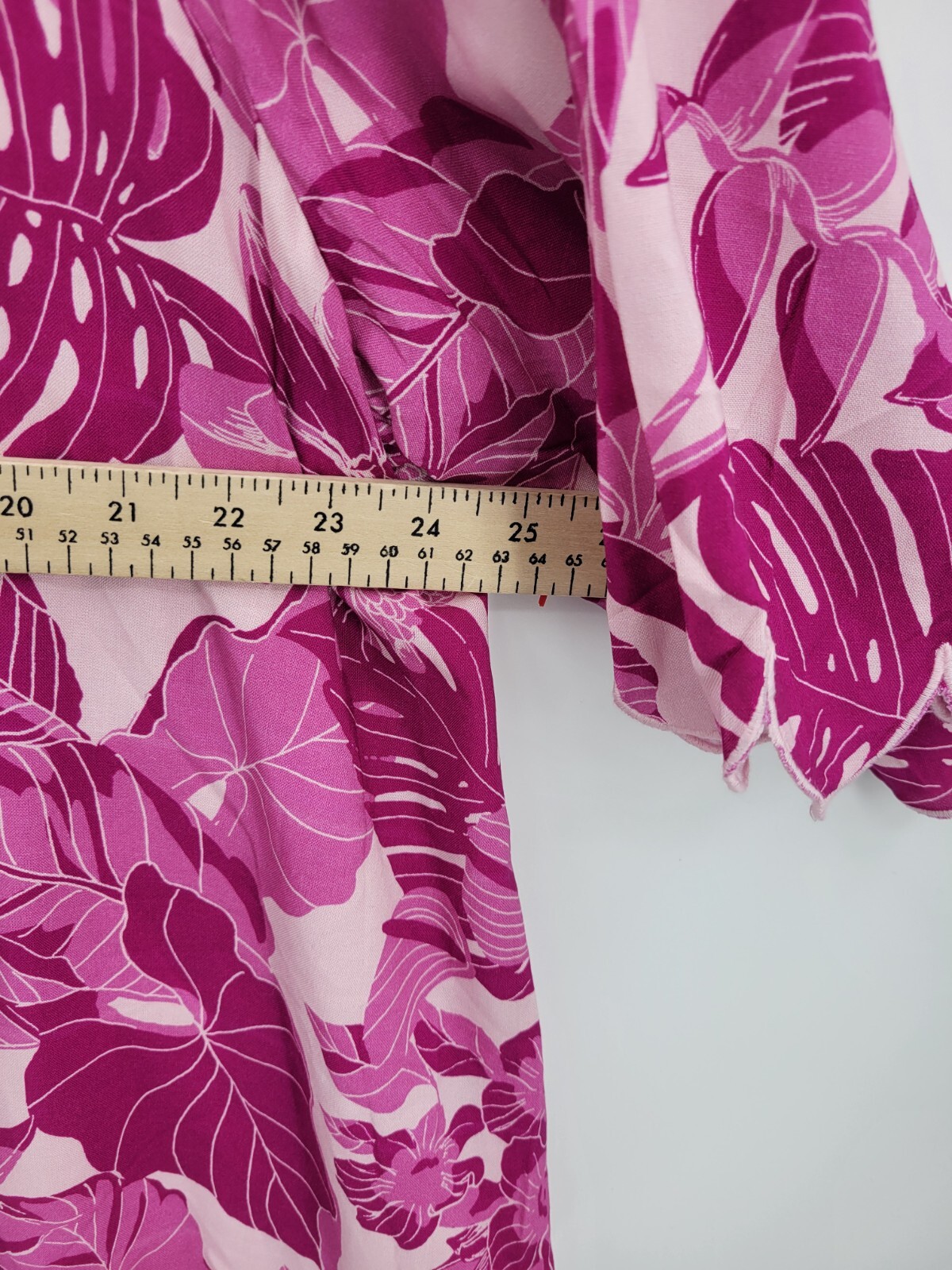 June + Vie Top Womens Plus 1X Pink Floral Gell Sleeve Artsy Romantic Boho Blouse