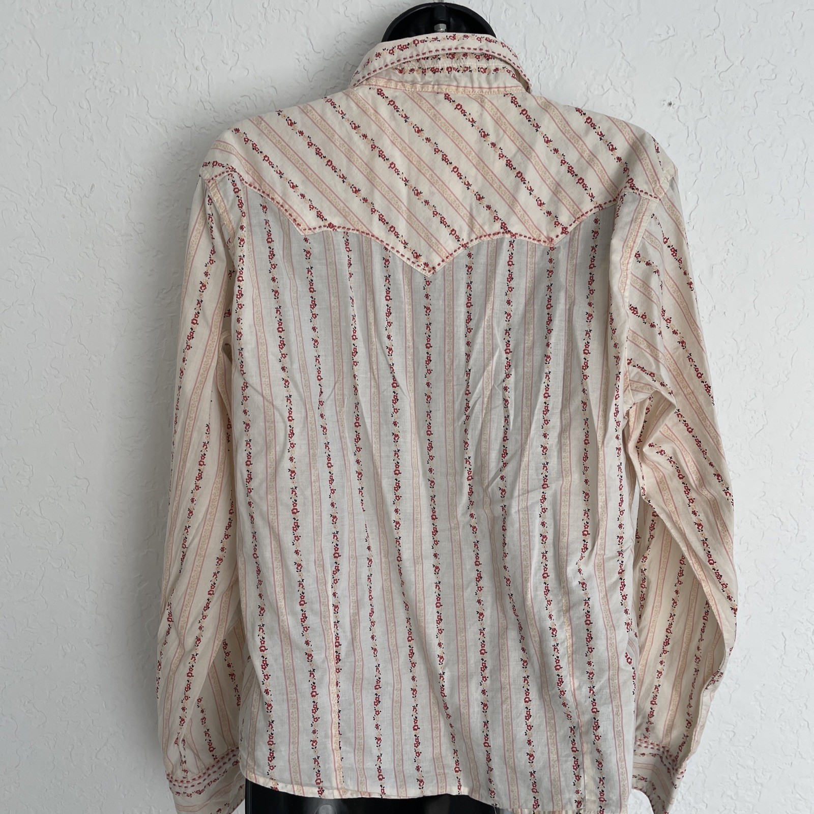 WRANGLER Twenty X Button Up Top Western Cowgirl Rodeo Pearl Snap Floral Pink M