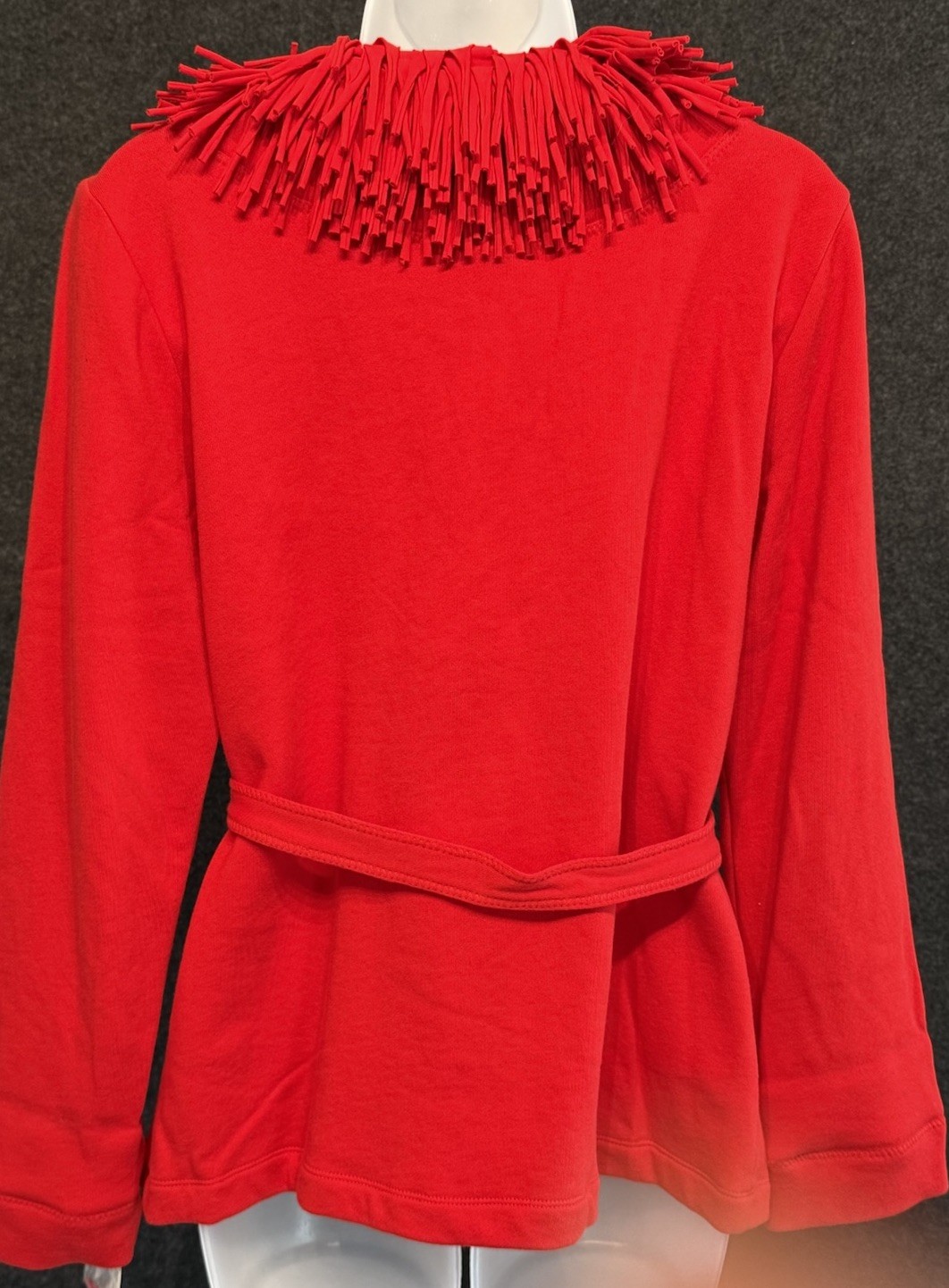 Ruby Rd. Red Fringe Fun Top Size Small NWT