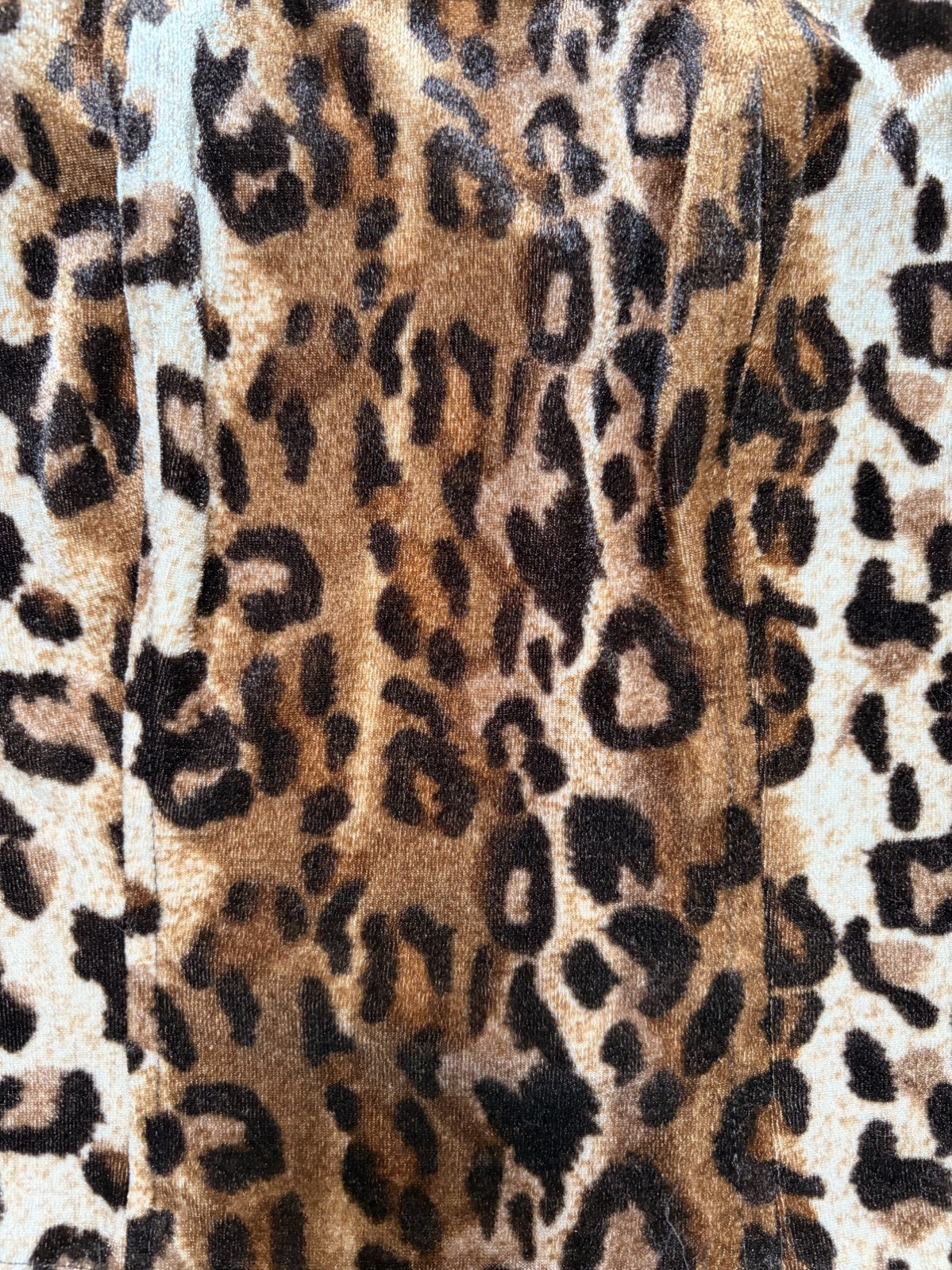 Vintage 90s y2k Velvet Leopard Print Tank Top Sz M Punk Grunge Goth Corset Cami