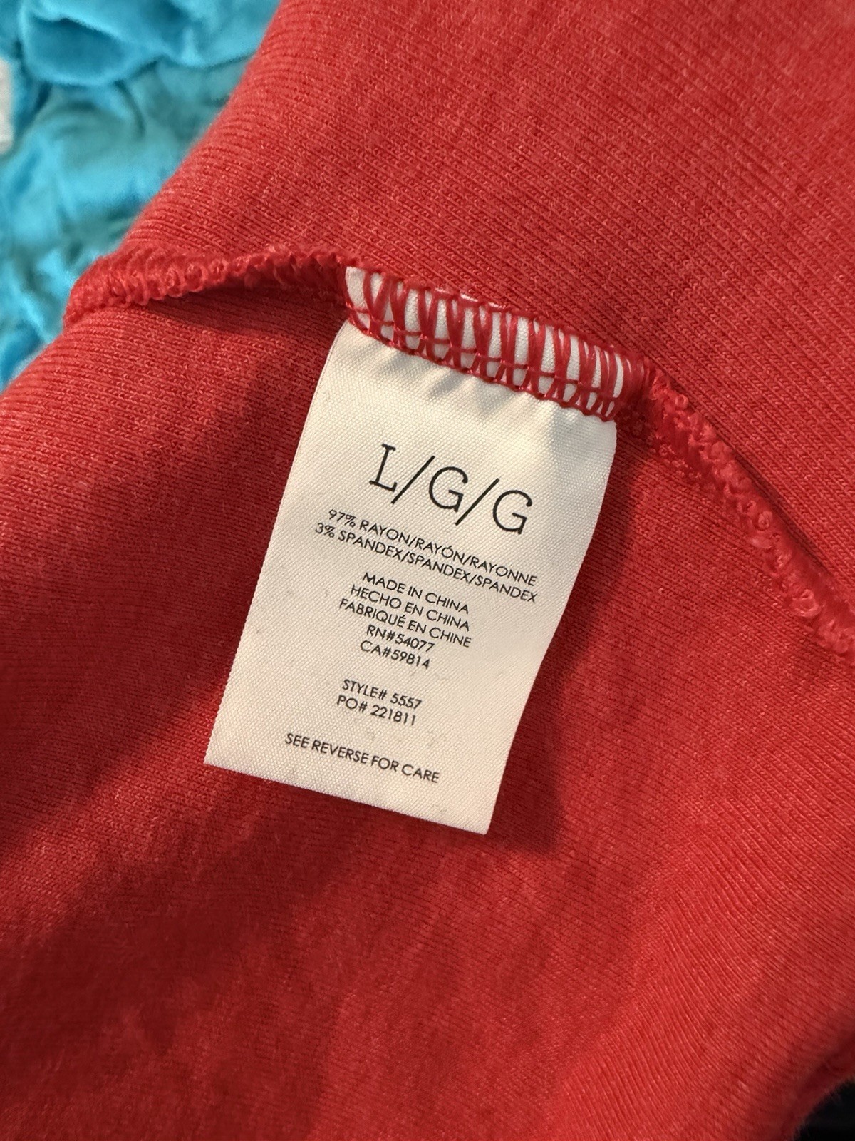 CAbi Women’s Red Knit V-Neck Long Sleeve Stretch Pullover Top L MPN 5557
