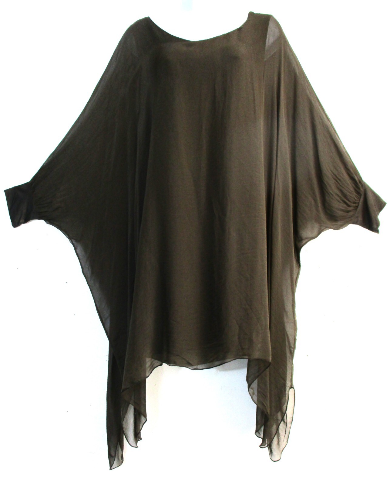 Ladies 30% silk 70% viscose kaftan style lined top 15 colours one size :p Lus