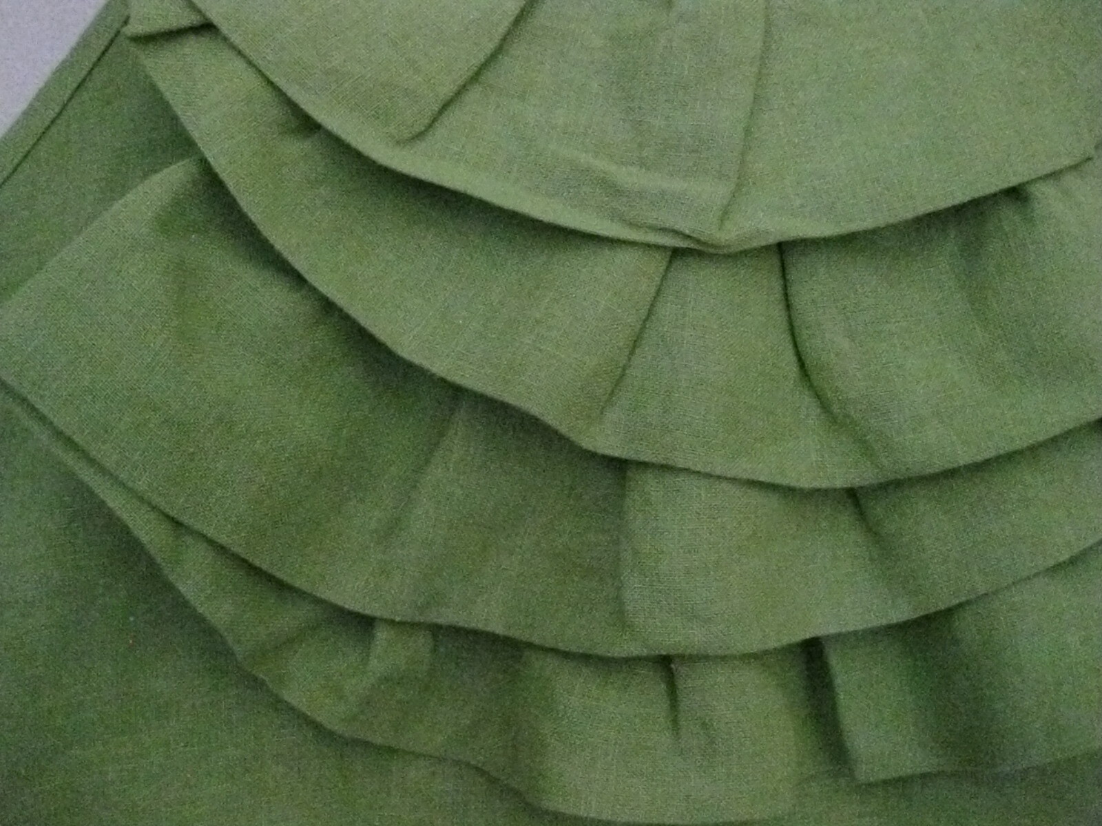 Elena Solano Womens Linen Blend Ruffled Halter Neck Tank Top Size Small Green