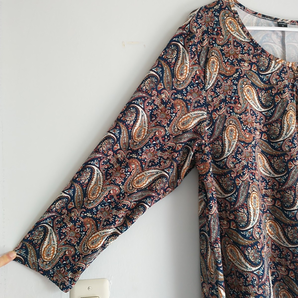 Overworet’y Tunic Top Mini Dress Popover 3X Multicolor Paisley Floral Button