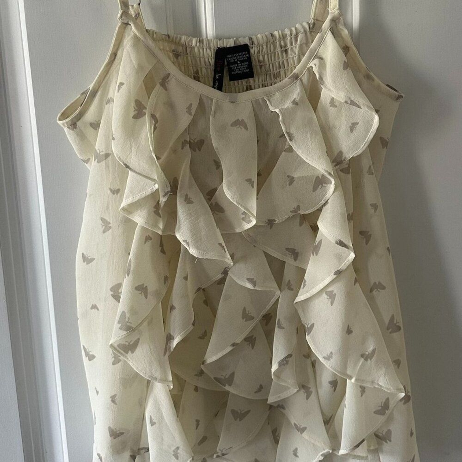 Ruffled Tank Top – Adjustable Strap