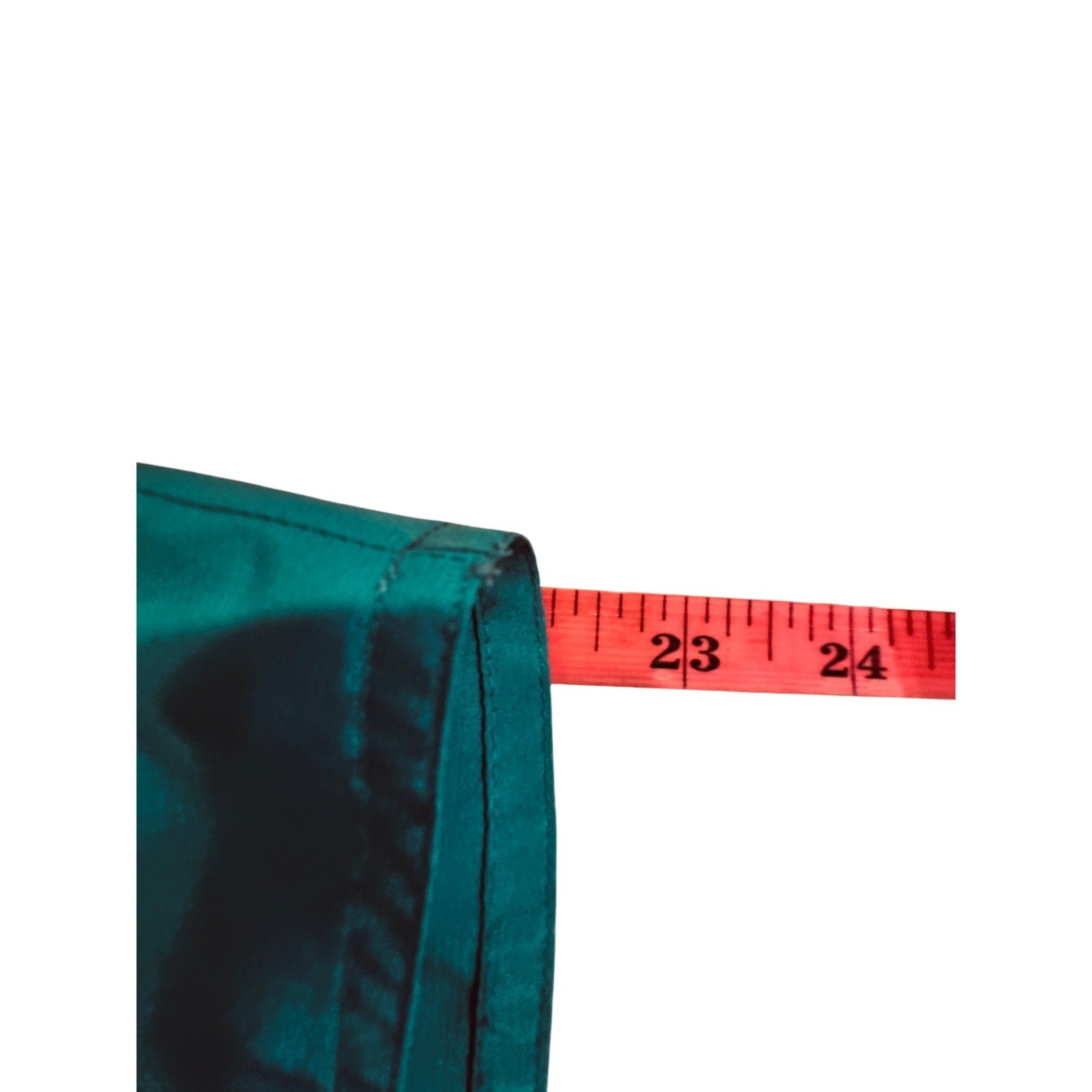 Nilani Teal Satin Cutout Collar Long Sleeve Blouse Top Vintage 6 Retro 80s-90s