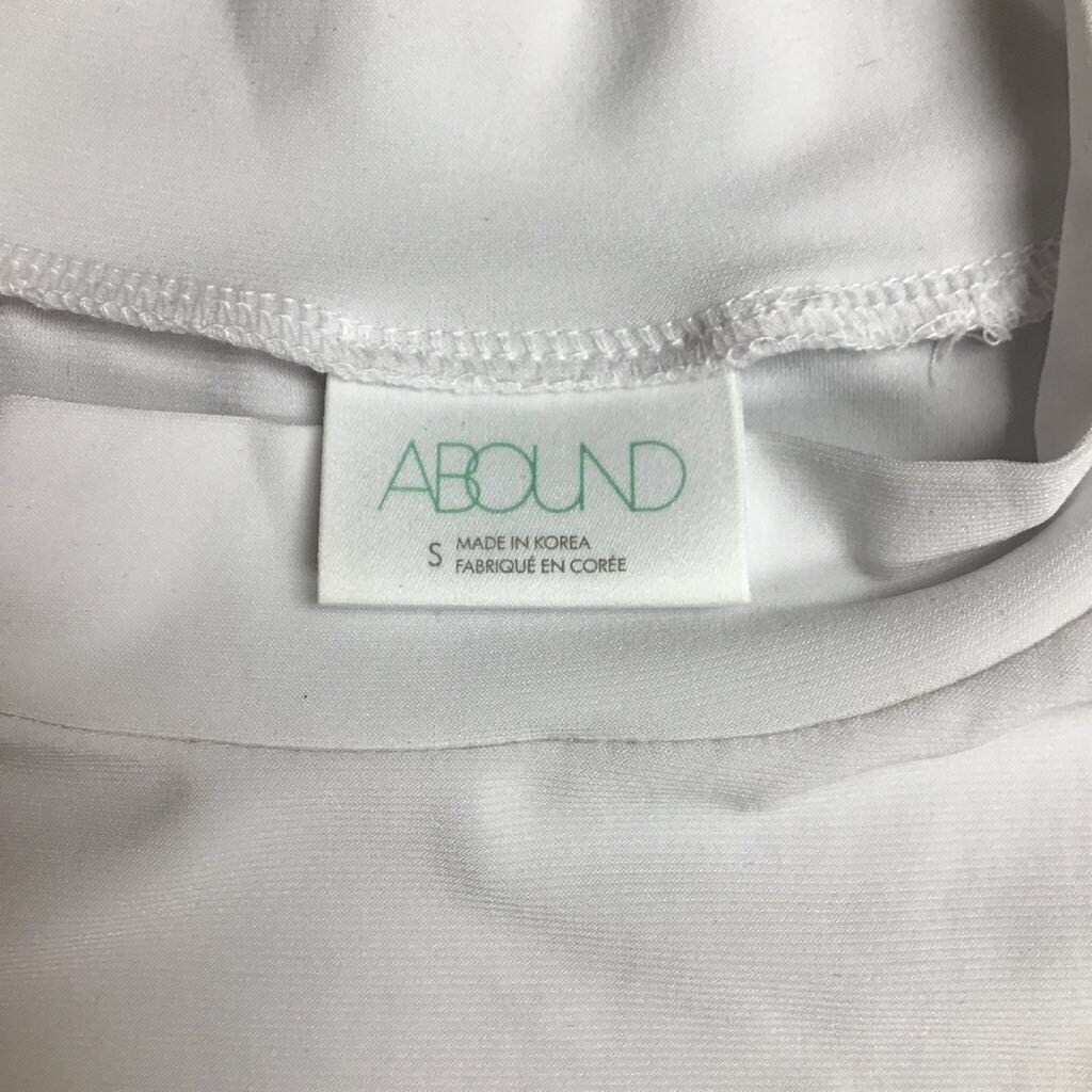 Abound Womens Bodysuit Solid White Sleeveless Mock Neck Stretch Knit S New