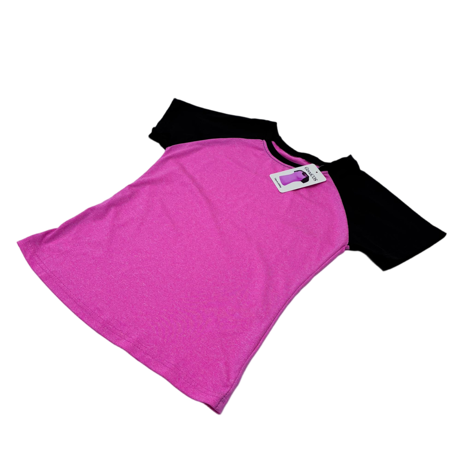 GzvxiCOS Tops as clothing Raglan Short Sleeve Athletic Top in Pink Color