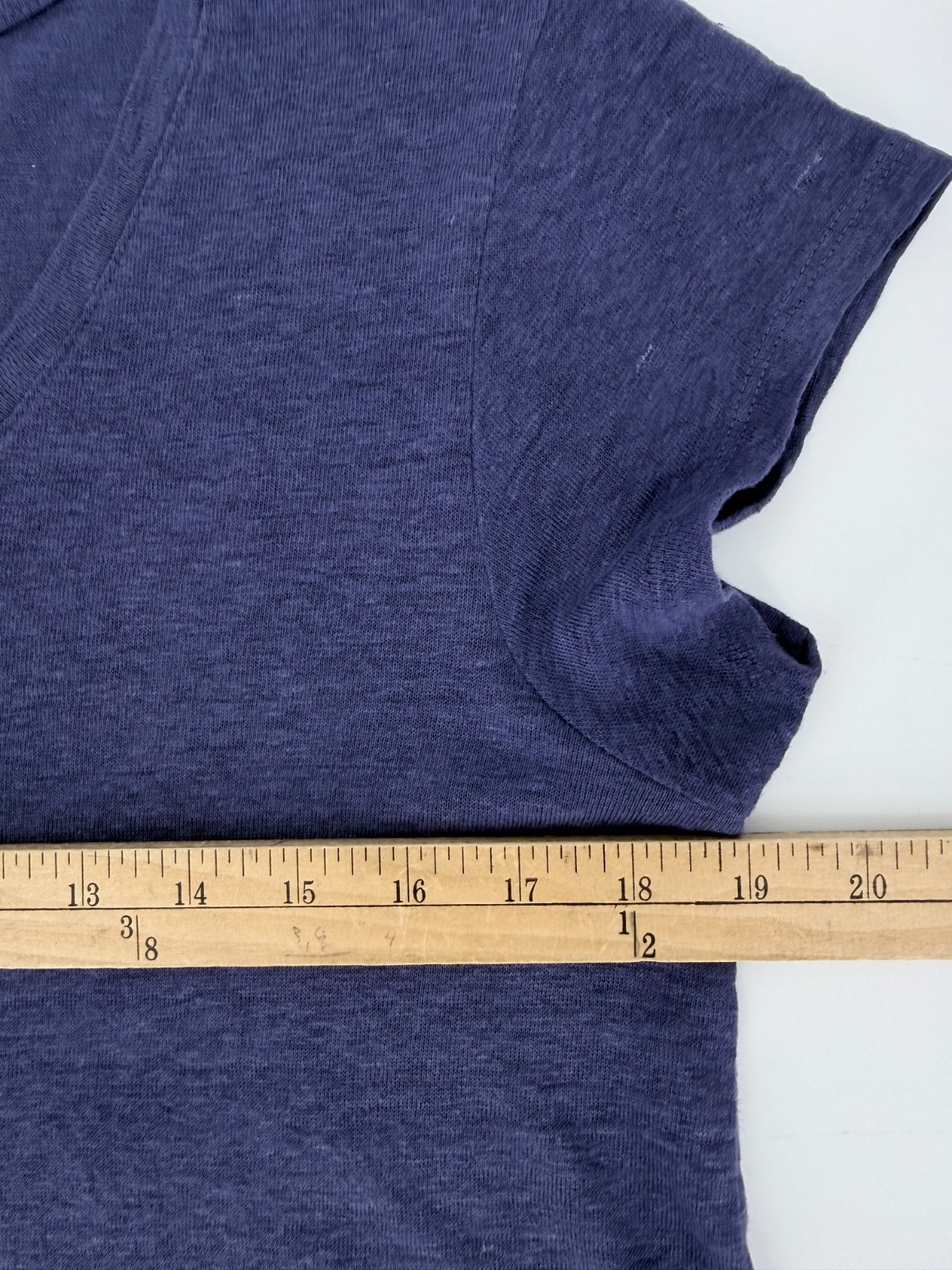 Sigrid Olsen Linen Tee Womens Large Purple V Neck T Shirt Lightweight Knit Top
