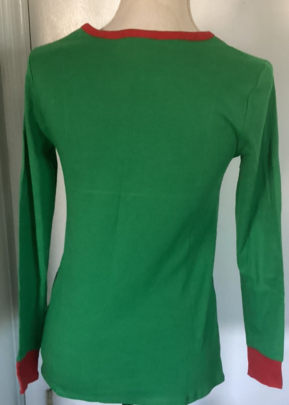 Wondershop Christmas Elf Shirt / Pajama Top Long Sleeve Women’s M ~ NEW
