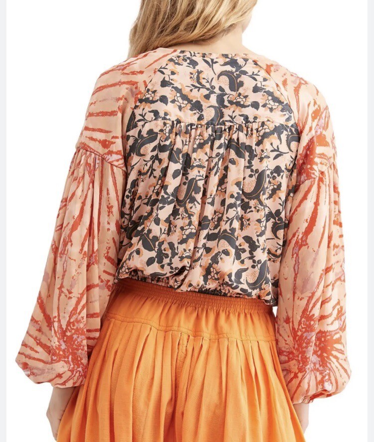 FREE PEOPLE POET TOP XS/S CROP WRAP *CRUISIN TOGETHER* FESTIVAL COACHELLA WHIMSY