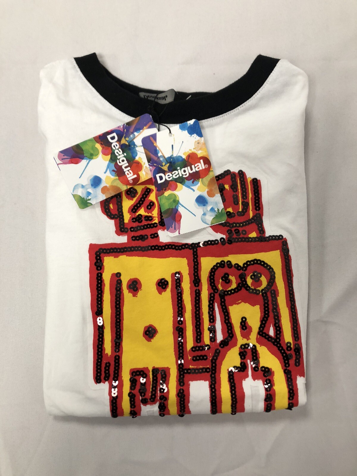 Desigual Women’s T-Shirt Available In Multiple Sizes Colors White New !!