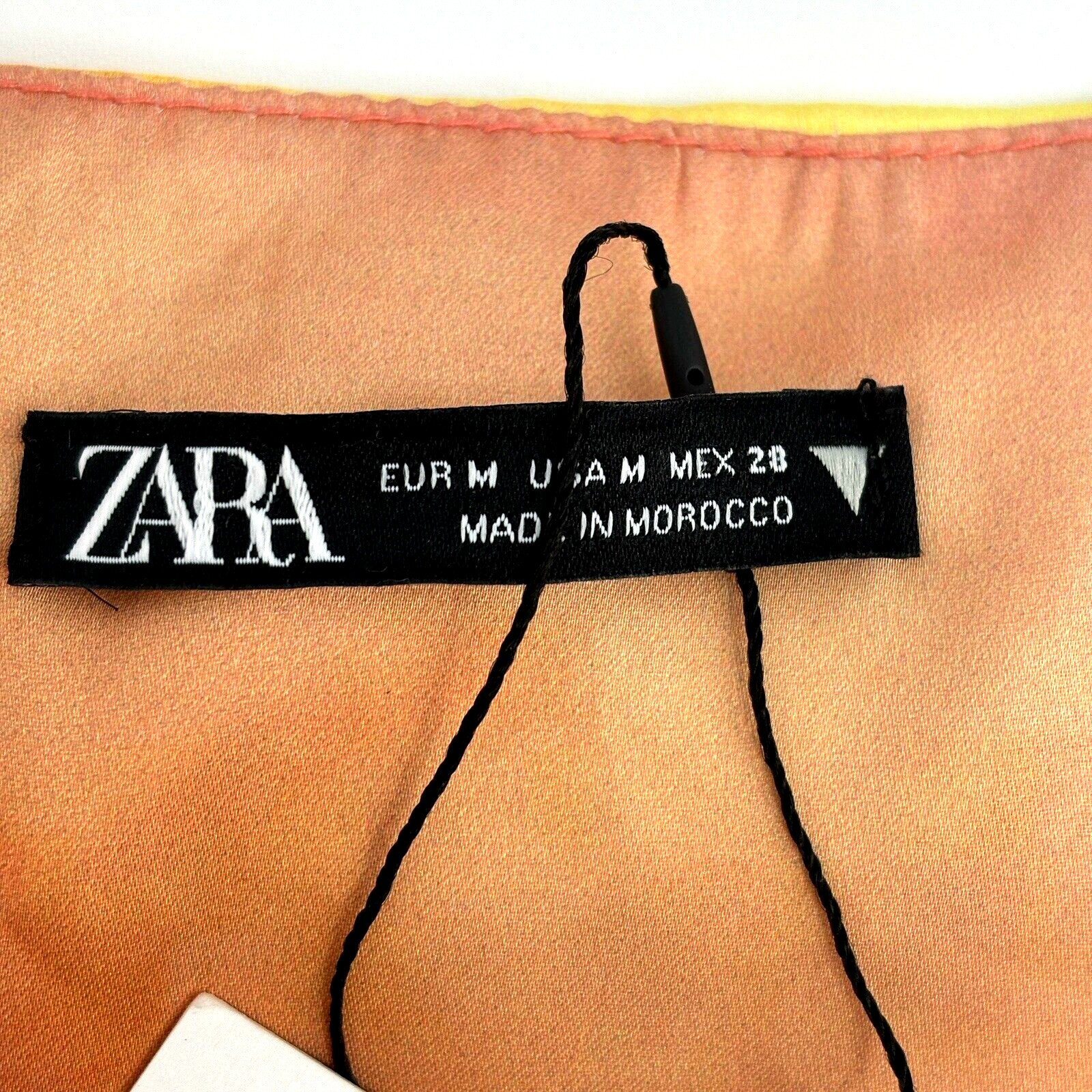 NWT Zara Asymmetric Purple Pink Ombre Print Top Spaghetti Straps Women’s Medium