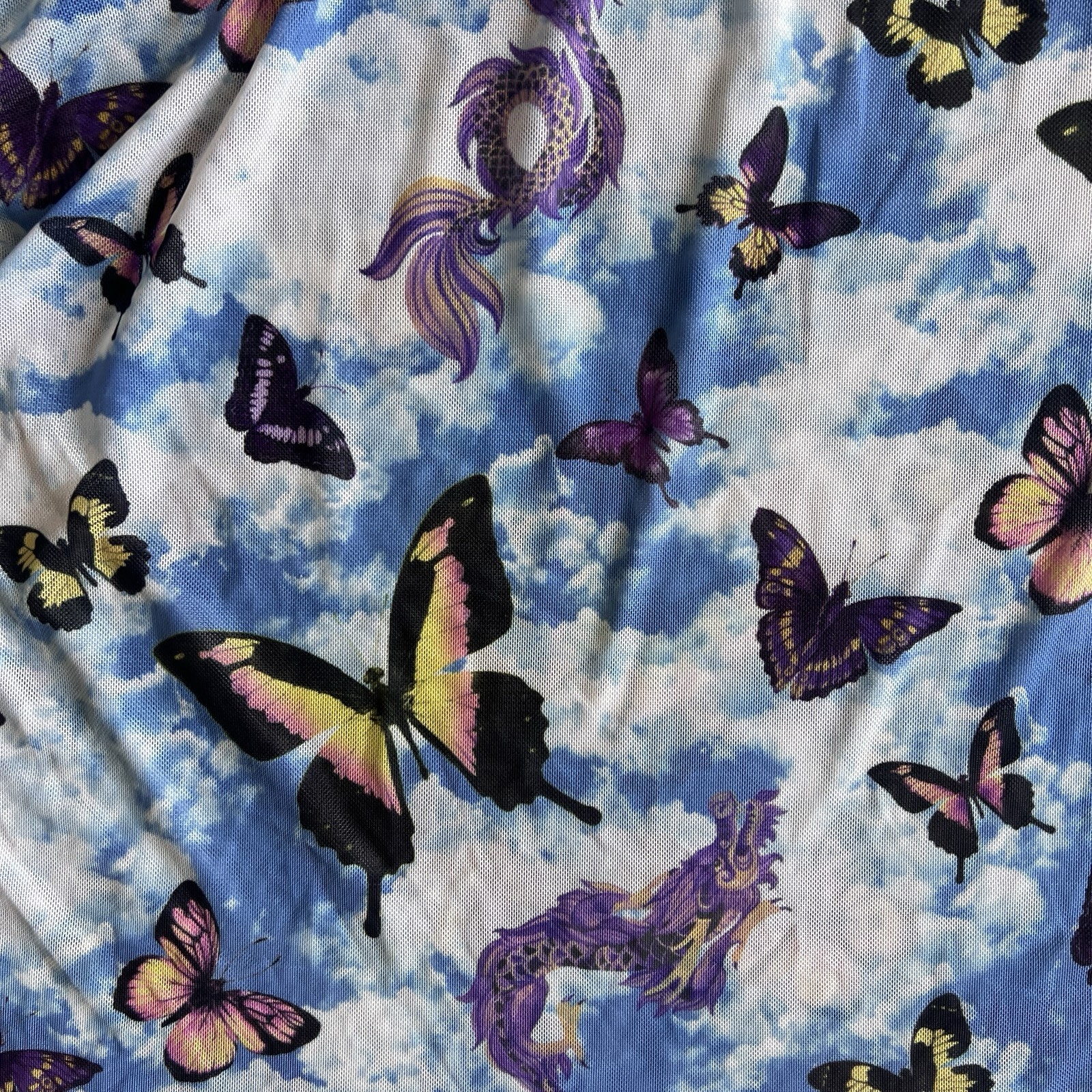 Y2K dEliA*s Fairycore mesh butterfly top festival size S