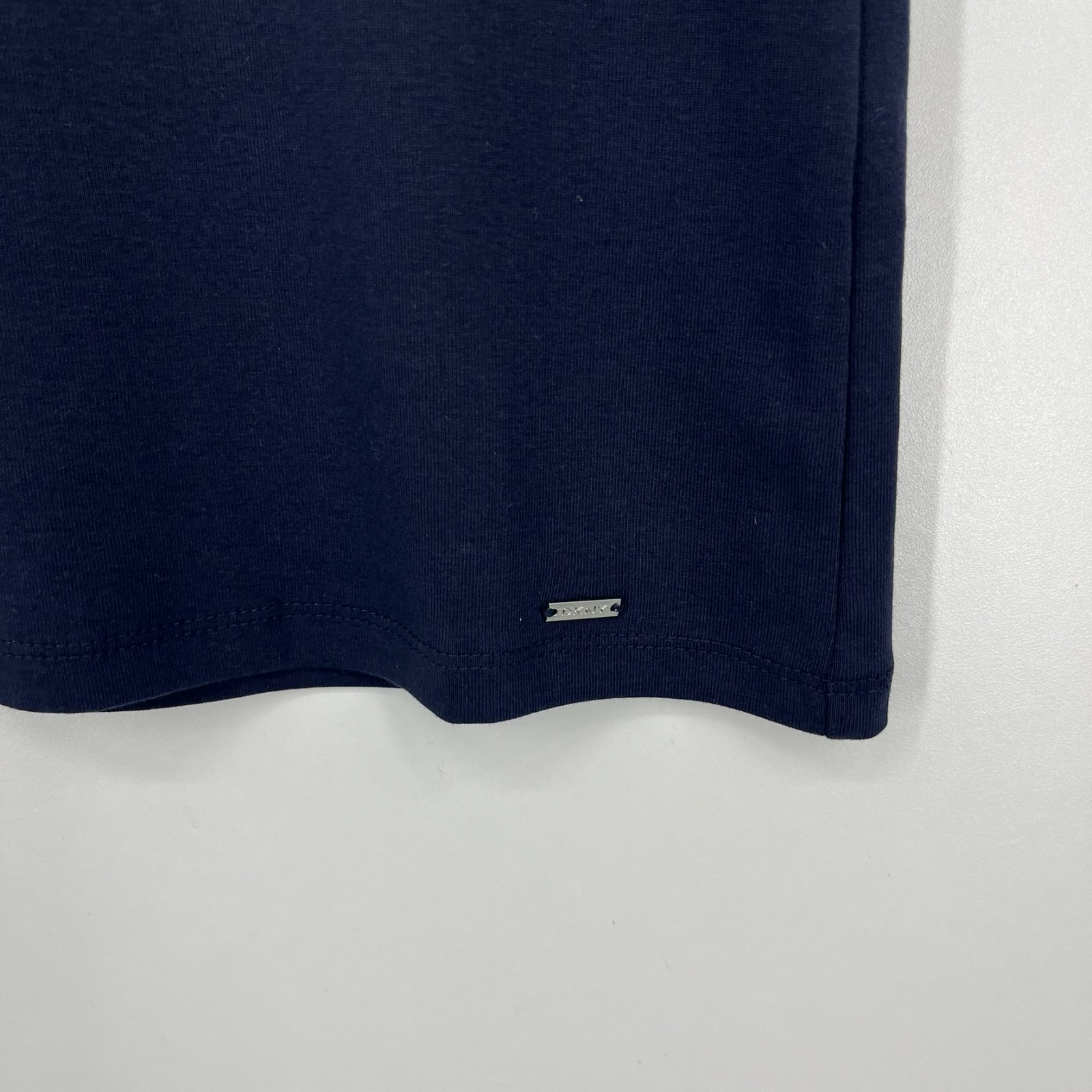 DKNY T-Shirt Women’s M Navy Blue Organic Cotton Solid Short Sleeve New NWT
