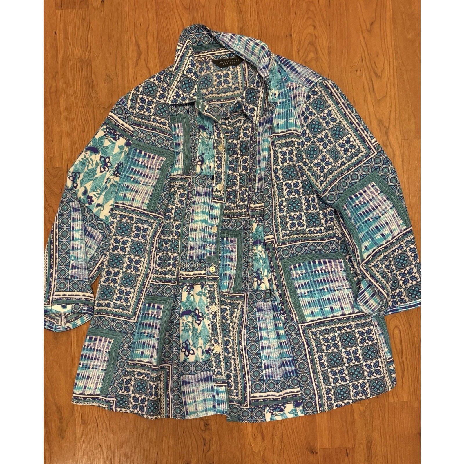 Investments Women’s Lot of 6 Patterned Blouses Petite Medium Career Business