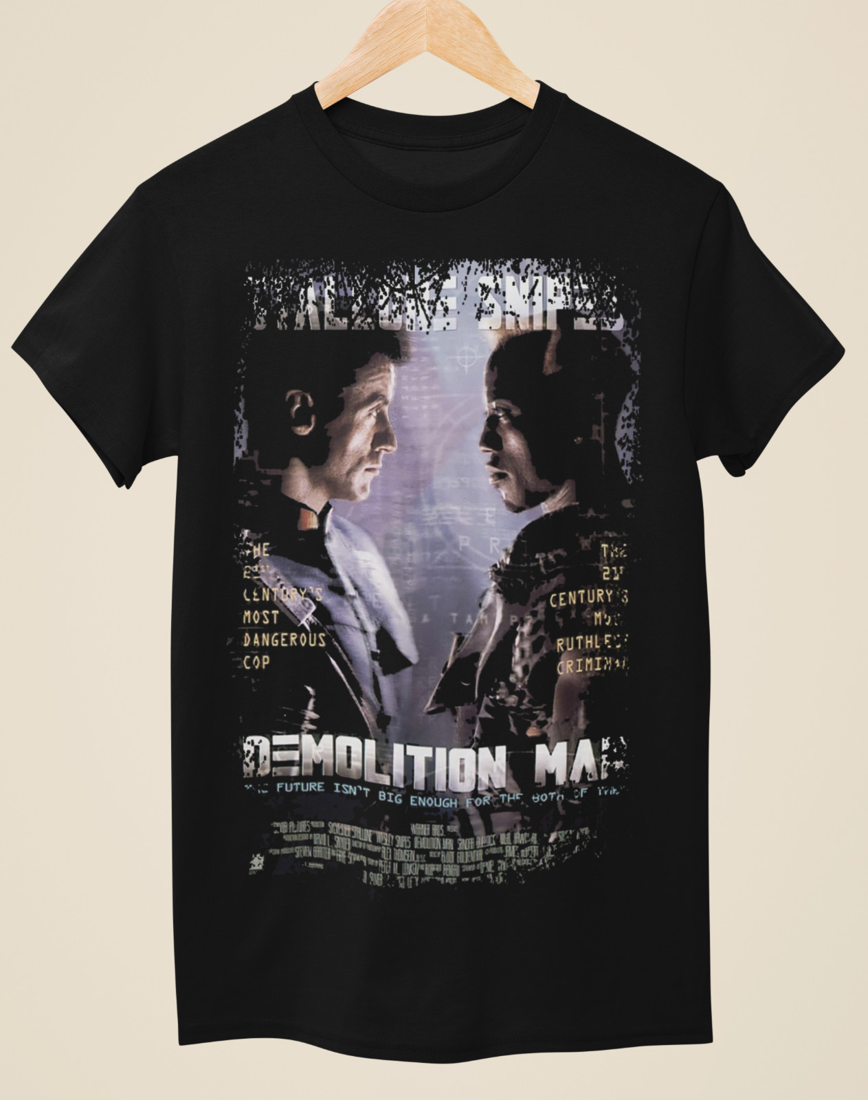 Demolition Man – Movie Poster Inspired Unisex Black T-Shirt