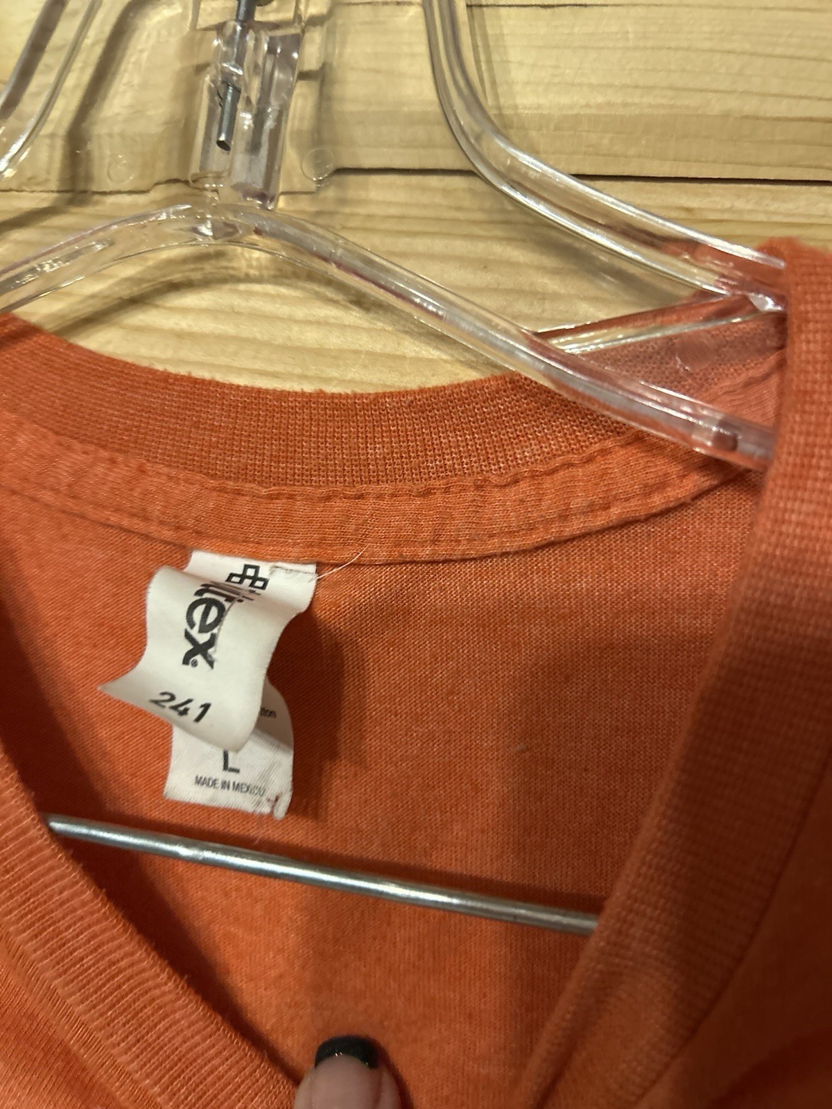 Tultex Pumpkin Graphic Tee Large Orange Bleached Aztec Western Halloween