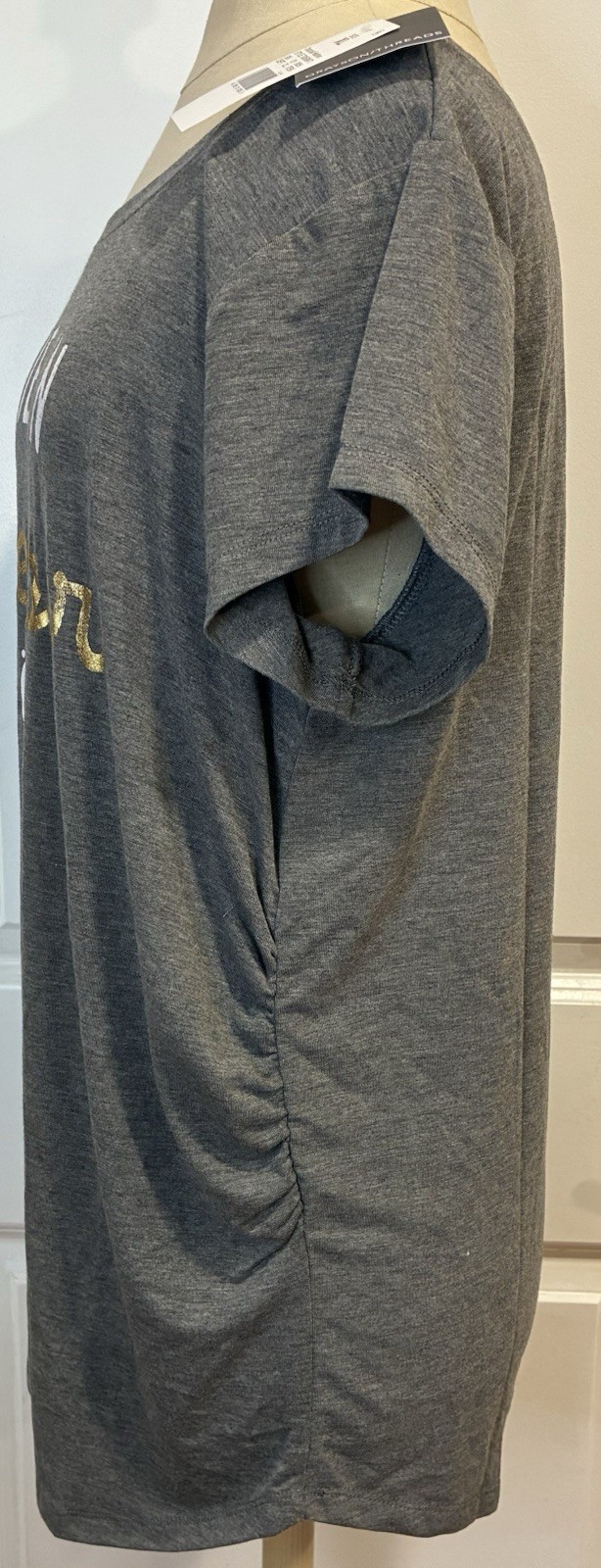 Grayson Threads Charcoal Gray Due In December Maternity Top T Shirt Size XL NWT