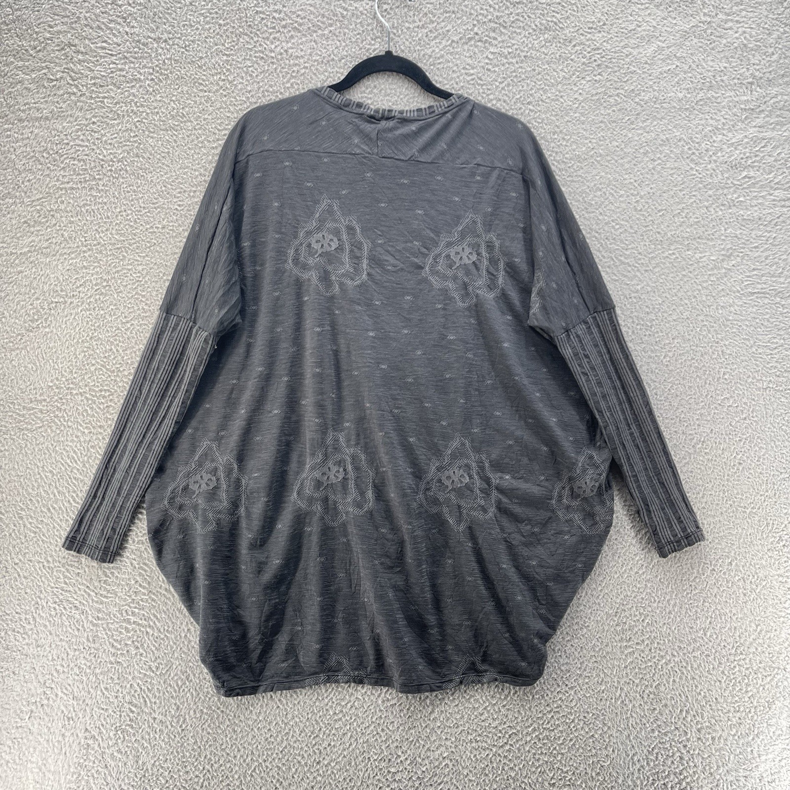Banana Blue Made In Australia Tunic Top Women Small Grey Wool Nylon Lagenlook