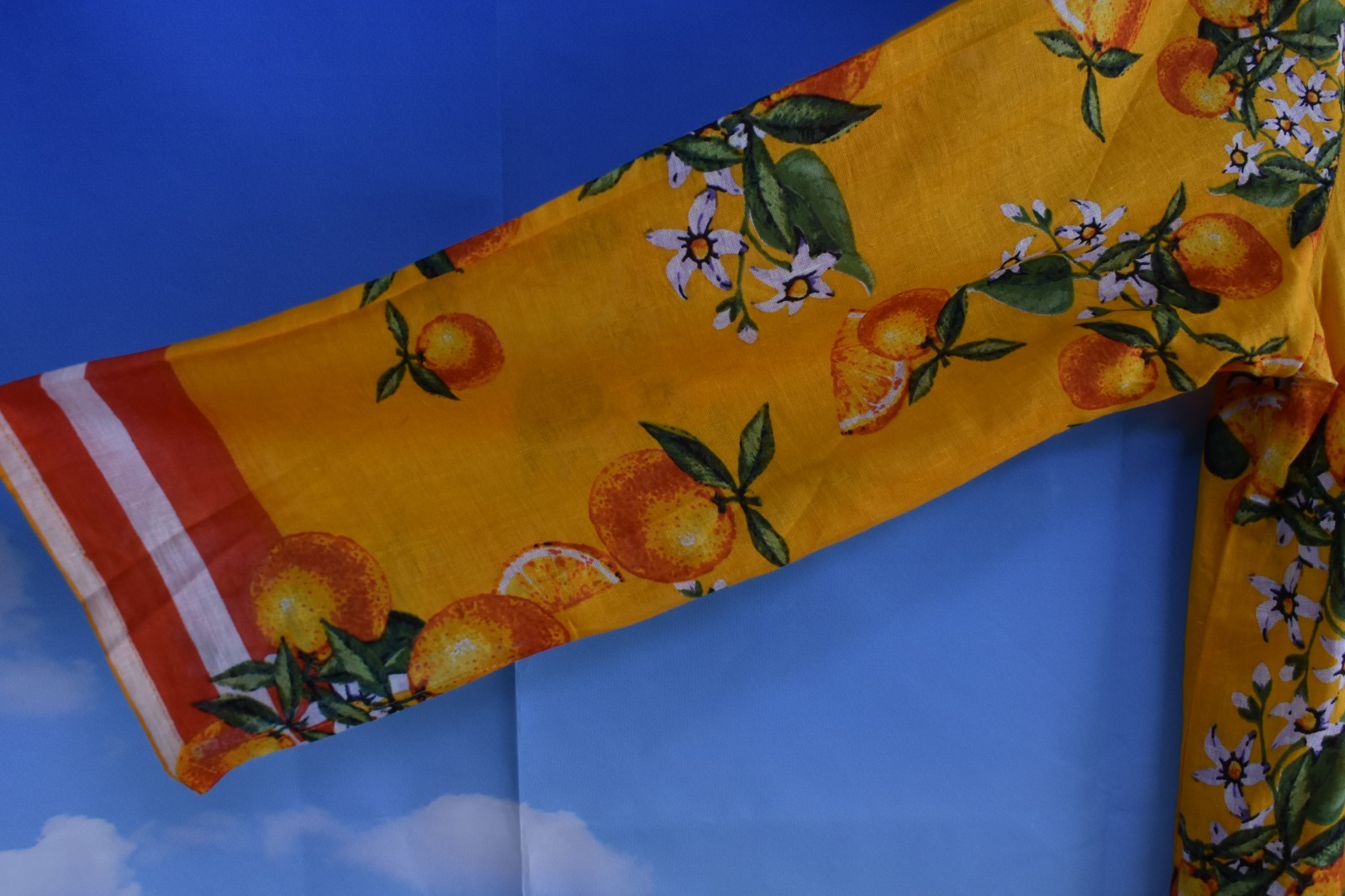 ANTICA SARTORIA 2026 ORANGES & BLOSSOMS TIE FRONT L/XL MUMU/KAFTAN/DRESS NWT