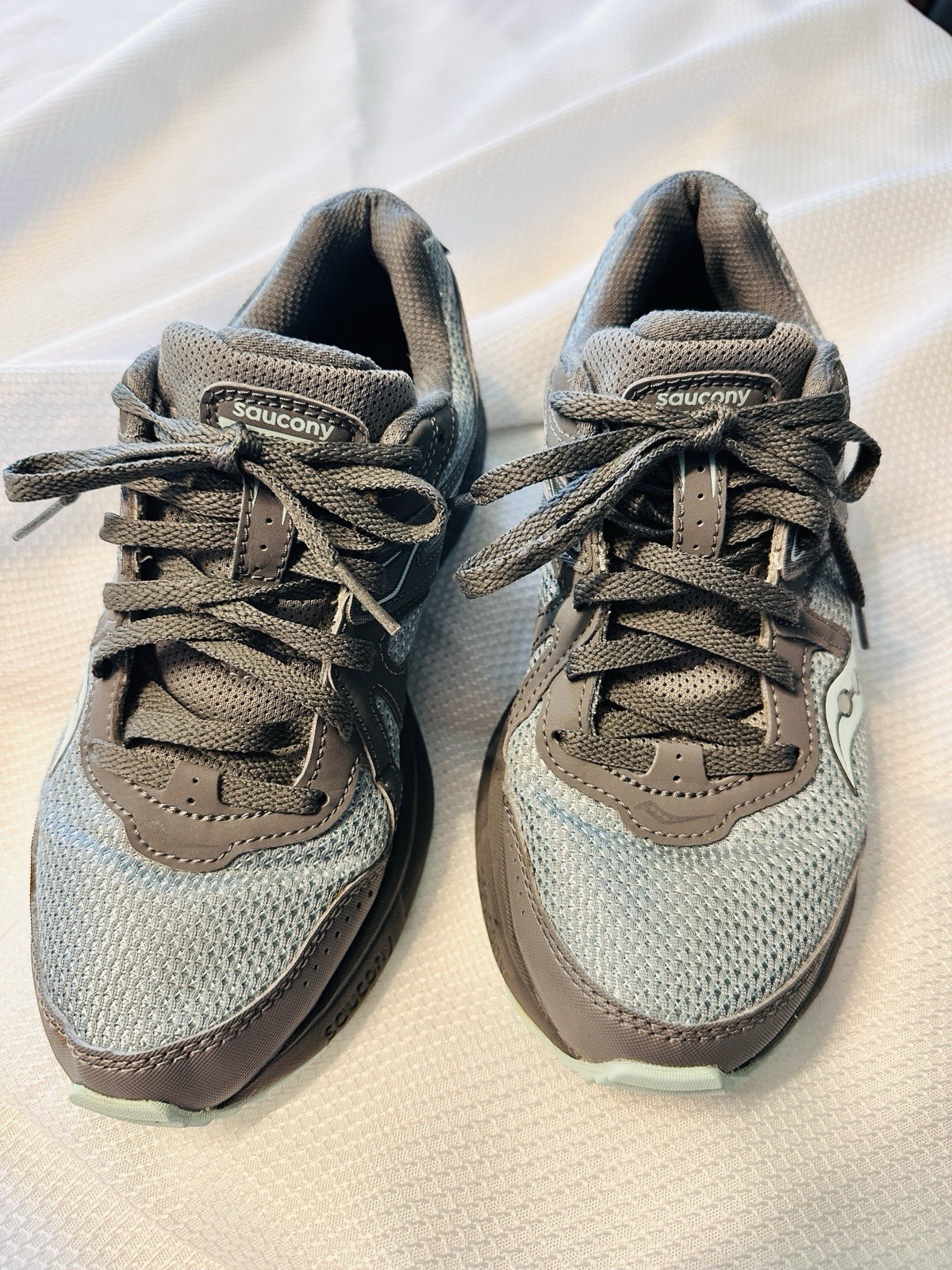 Saucony Gray Low Top Lace-Up Athletic Sneakers Rubber Outsole women # 6.5