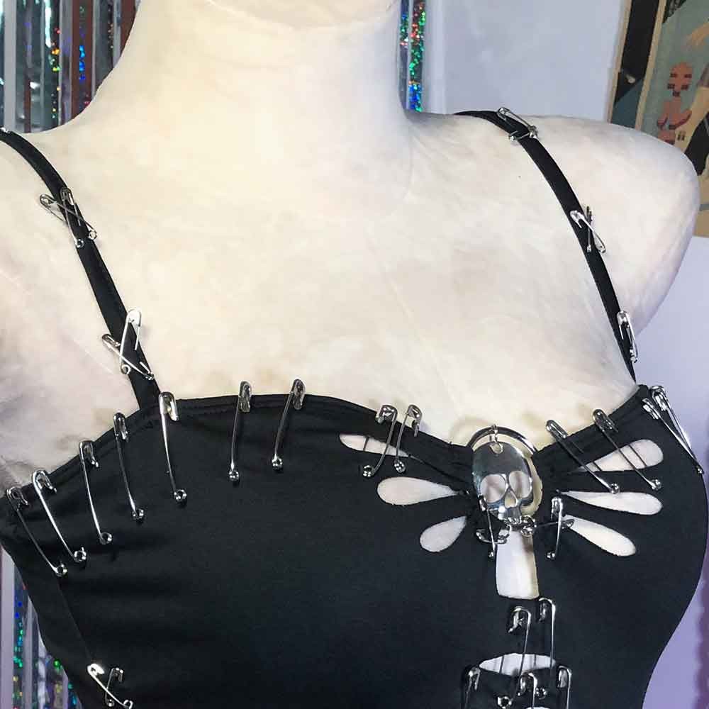 Goth Tops Punk Mini Rock Clothes Y2K Sexy Gothic Tank Emo Clothing Grunge