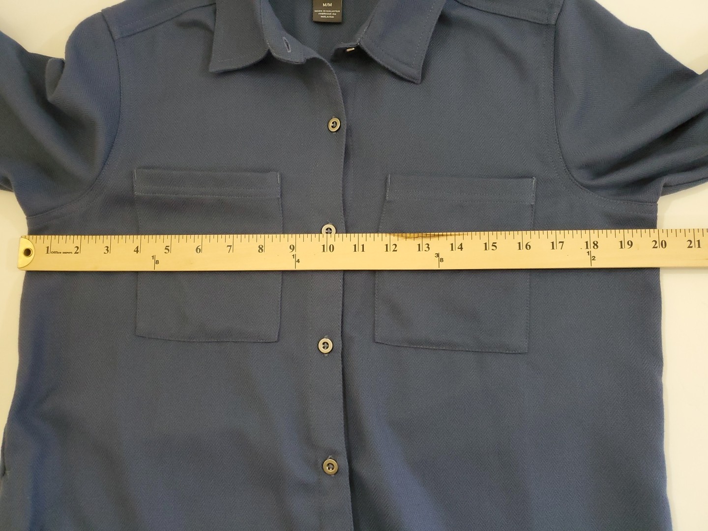 Outdoor Research Feedback Flannel Size Medium Blue Long Sleeve Button Down Shirt