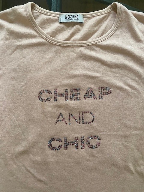 Vintage Y2K Moschino Cheap & Chic Multicolor Crystal Top Made in Italy READ CAP!