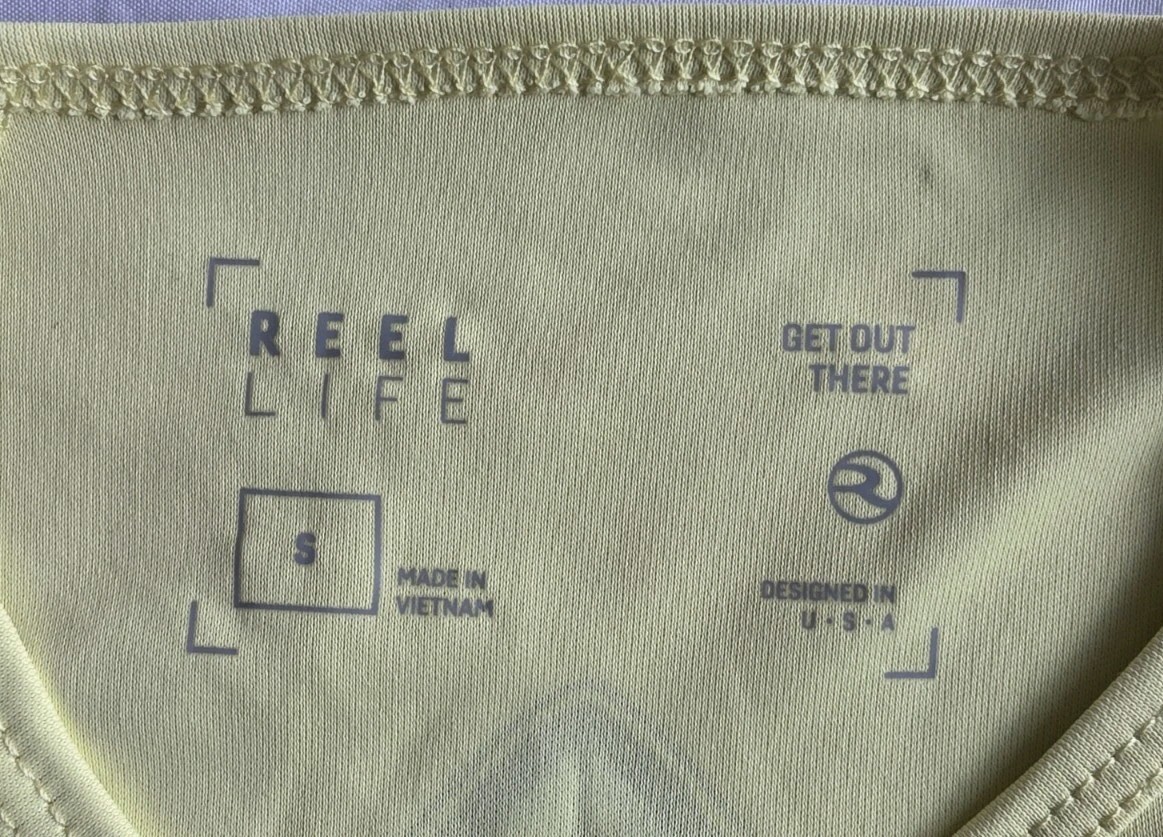 Reel Life Women’s Long Sleeve UV Beach Shirt Yellow Sz Sml