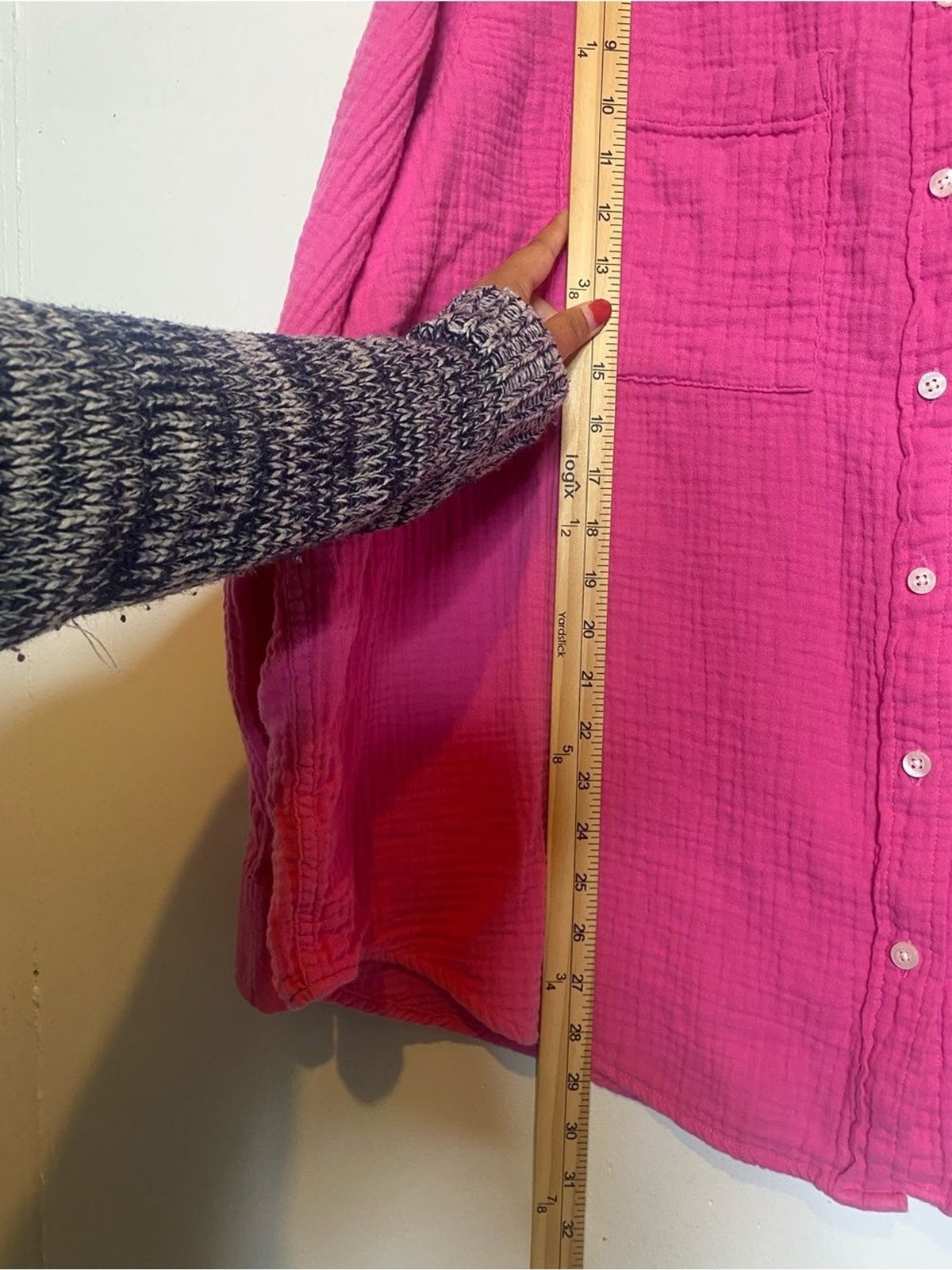 Gap 100% Cotton XXL Pink Button Down Gauzy Shirt Oversized Relaxed Plus Sized