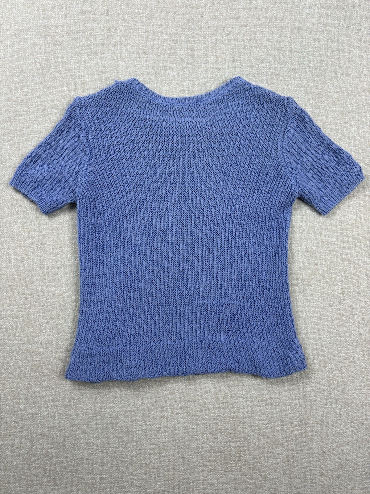 Marks And Spencer Womens short sleeve knit top Size Small / S Blue