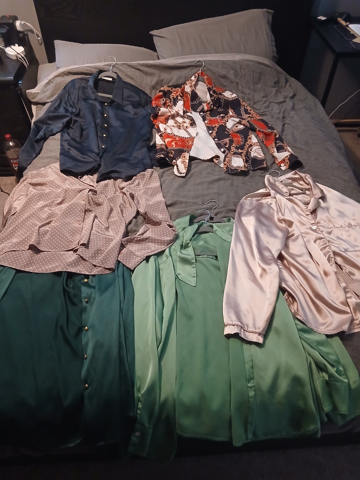 Multiple satin blouses (size 18/20)