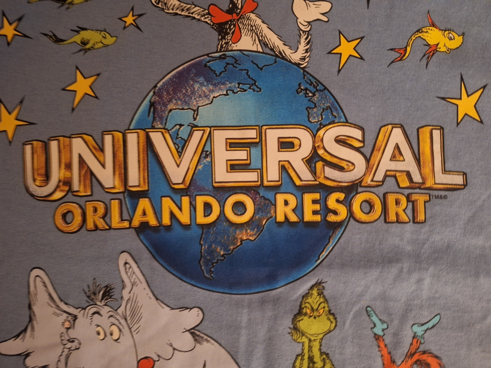 Universal Studios Orlando Resort Dr Seuss T Shirt Adult M Blue