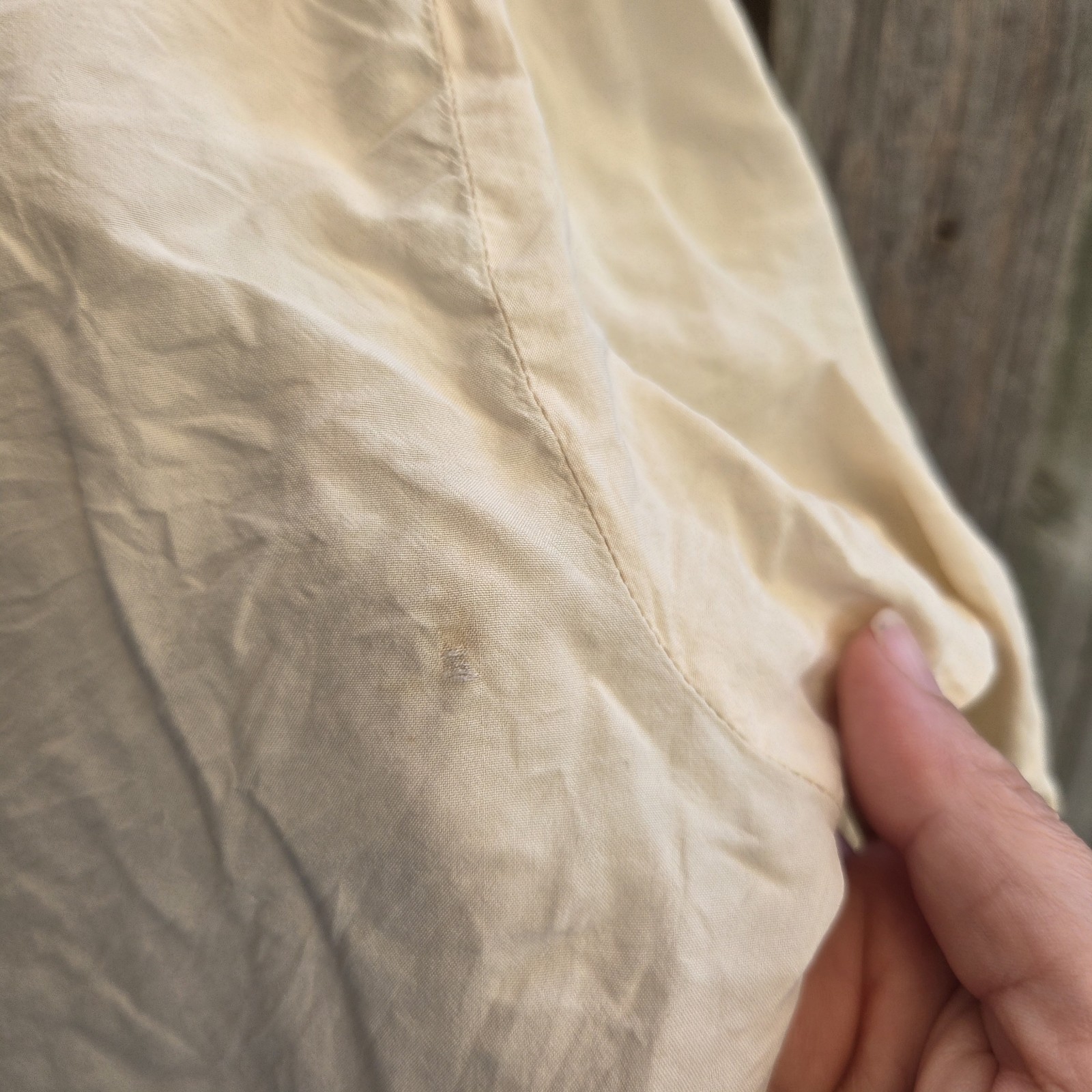 Vintage Pure Silk Short Sleeve Button Up Shirt Sz 16 XL Cream Distressed Western