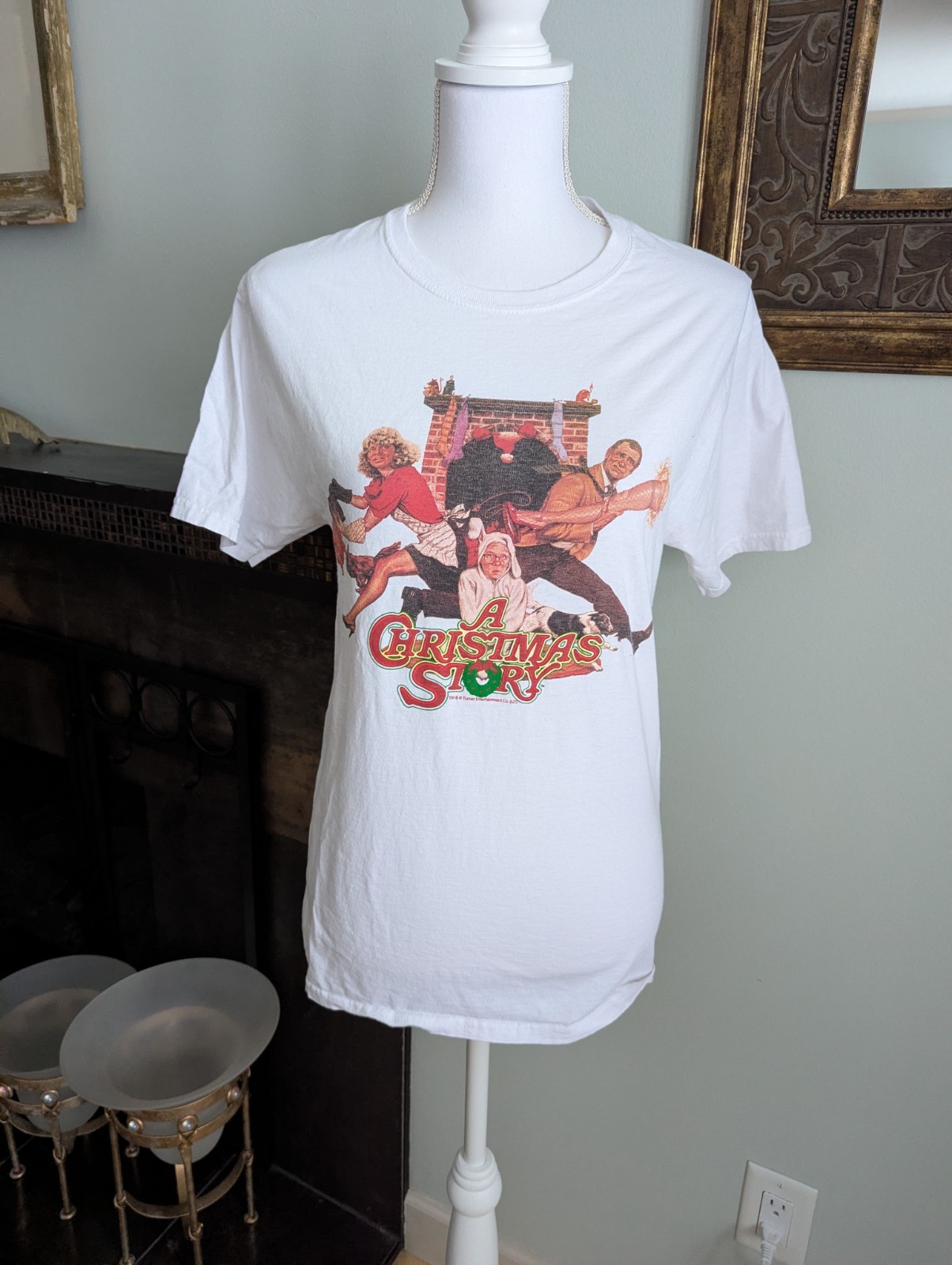 A Christmas Story Tshirt Women’s Small Graphic Short Sleeve Movie White