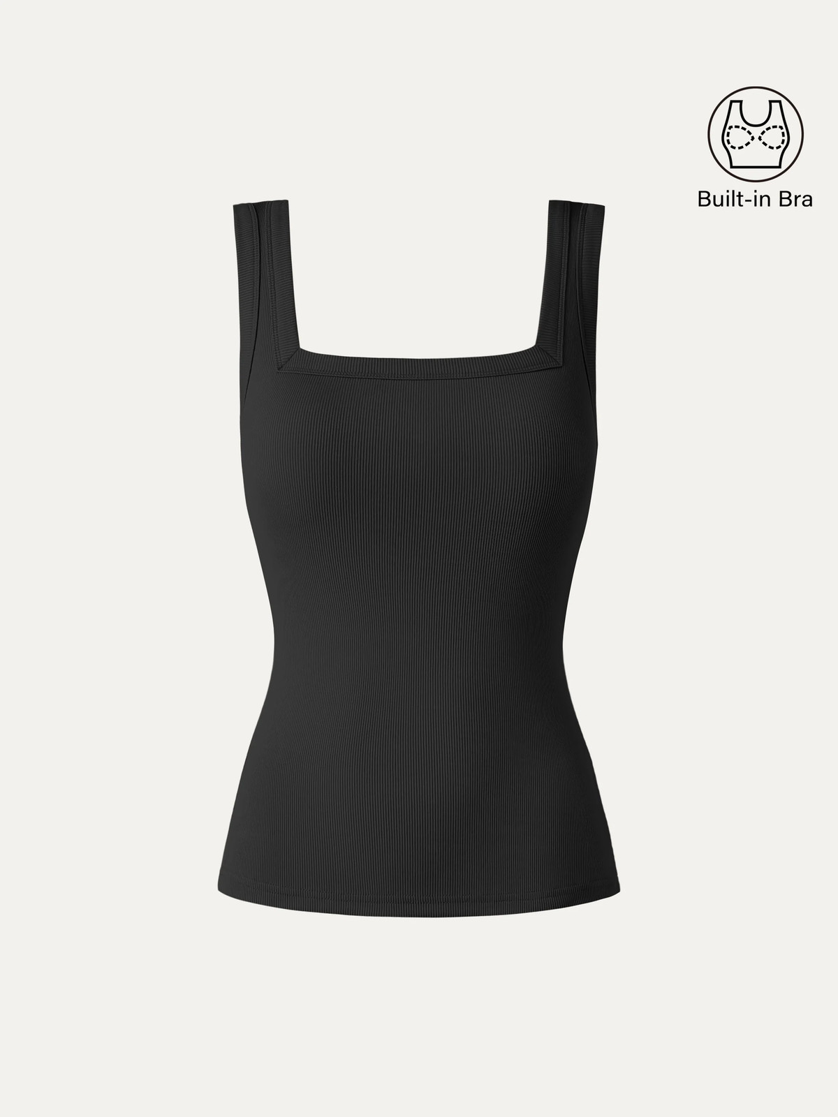 OGL Slinky Square Open-Back Bra Tank Top