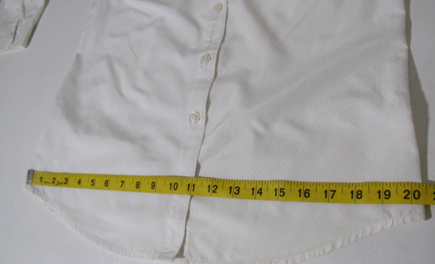 Eddie Bauer Shirt White Mountain Nylon/polyester blend Long Sleeve-roll tab Wm.M
