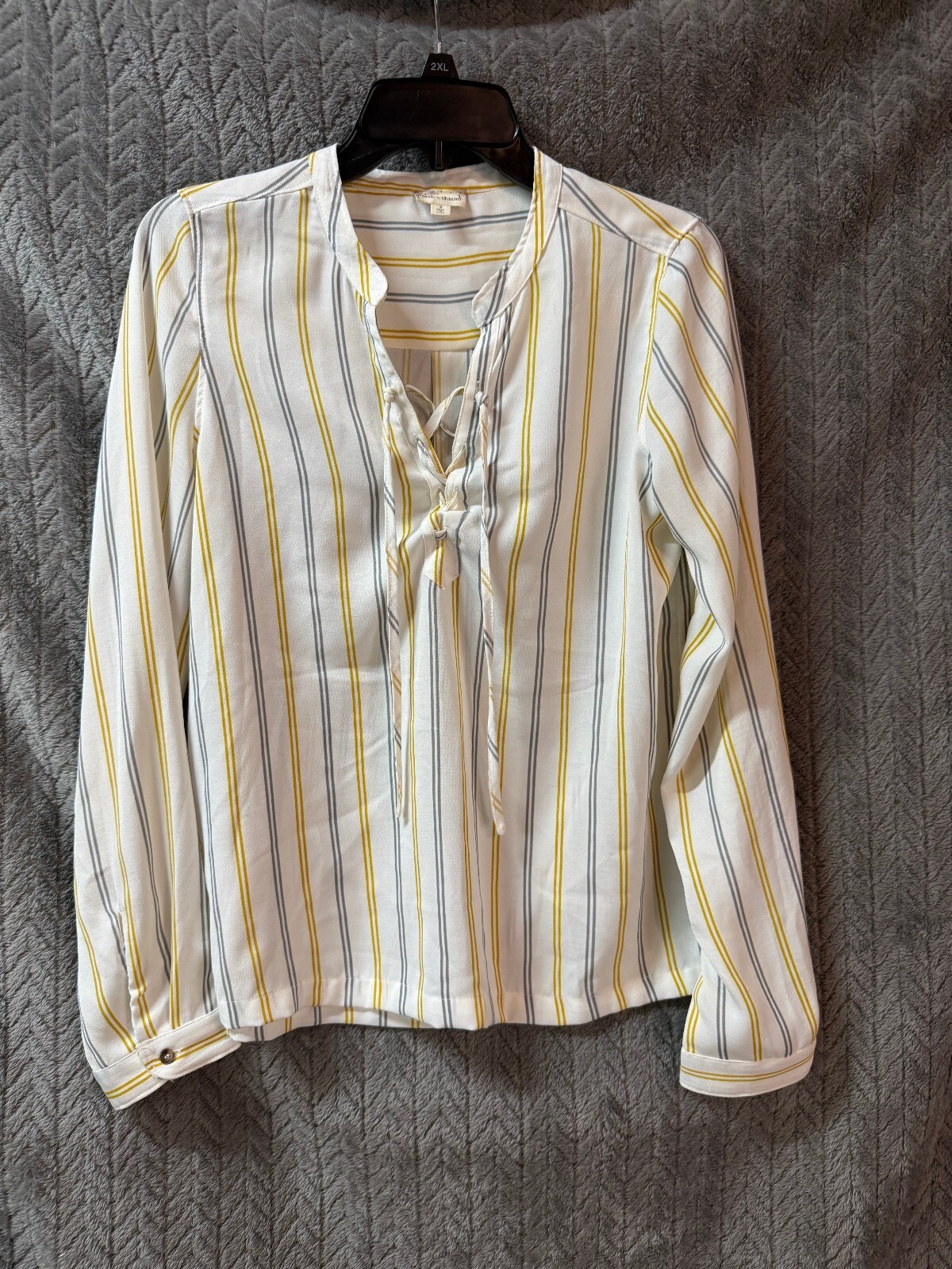 Main & Thread Women’s Striped Long Sleeve Blouse Size S